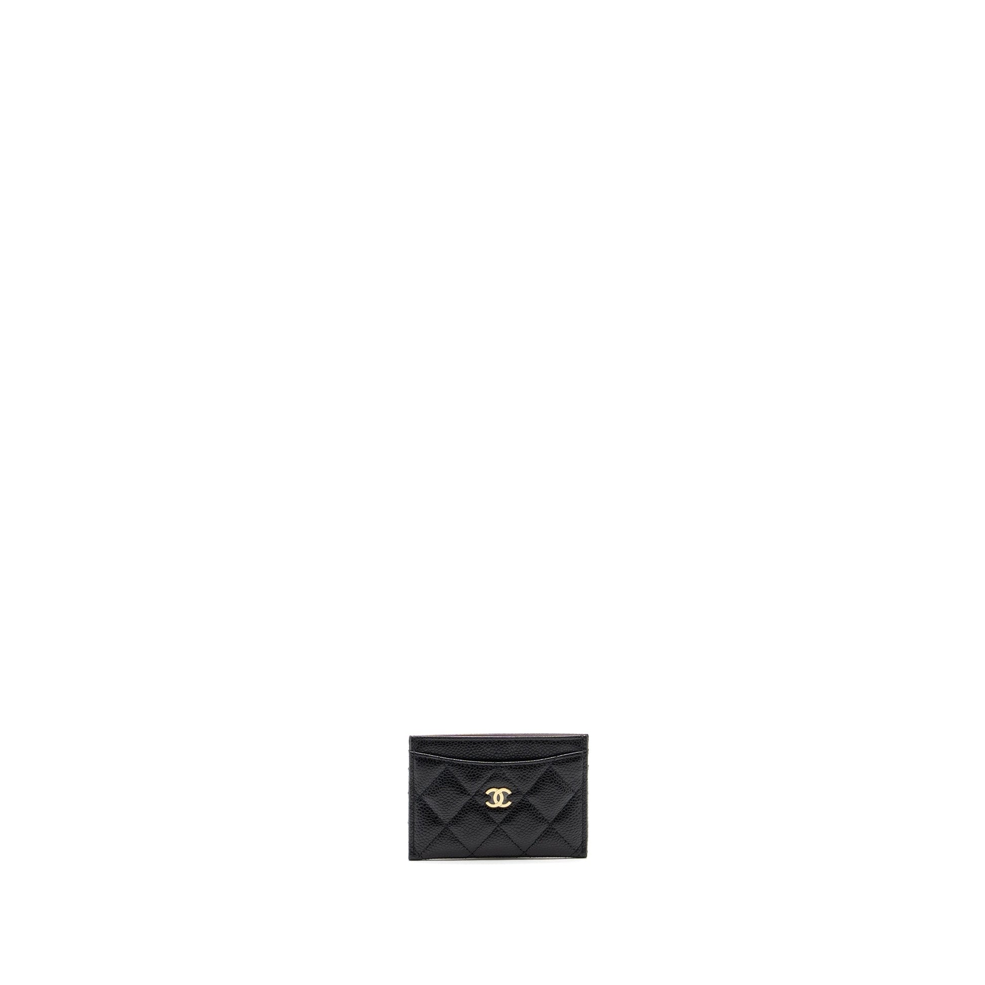 Chanel Classic card holder caviar GHW Microchip Black Wallet Case Microchip 1