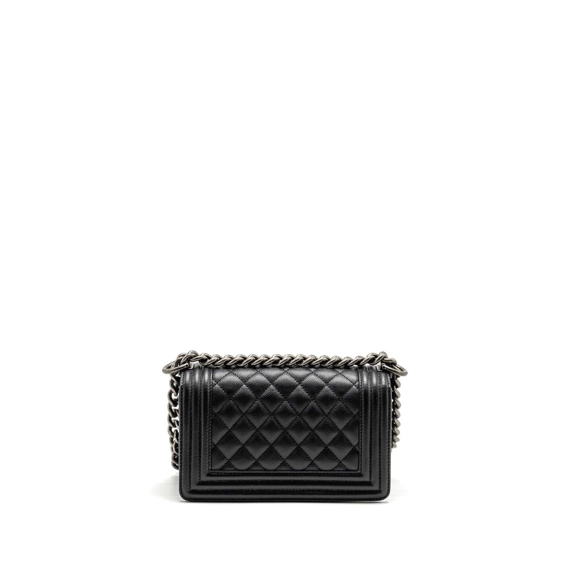 Chanel Boy Caviar SHW Microchip Black Small Handbag 2 Feb