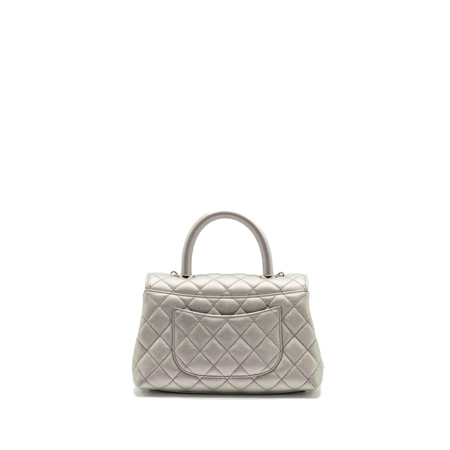 Chanel Coco Handle Caviar Iridescent Light Hardware Multicolour Blue Small Handbag