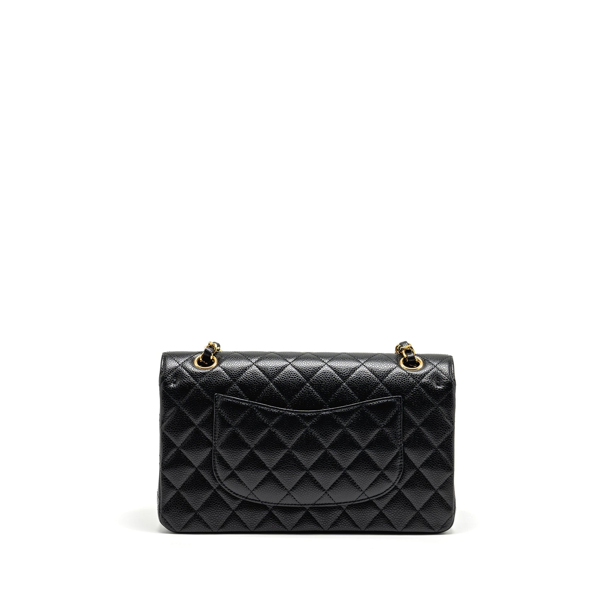 Chanel Classic Double Flap Caviar GHW Microchip Black Shoulder Bag Ghw Cgxha0G