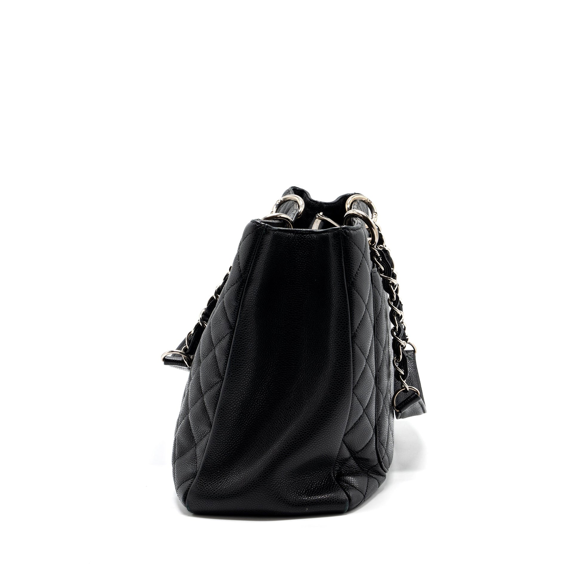Chanel Grand Shopping XL Caviar SHW Black Tote Bag