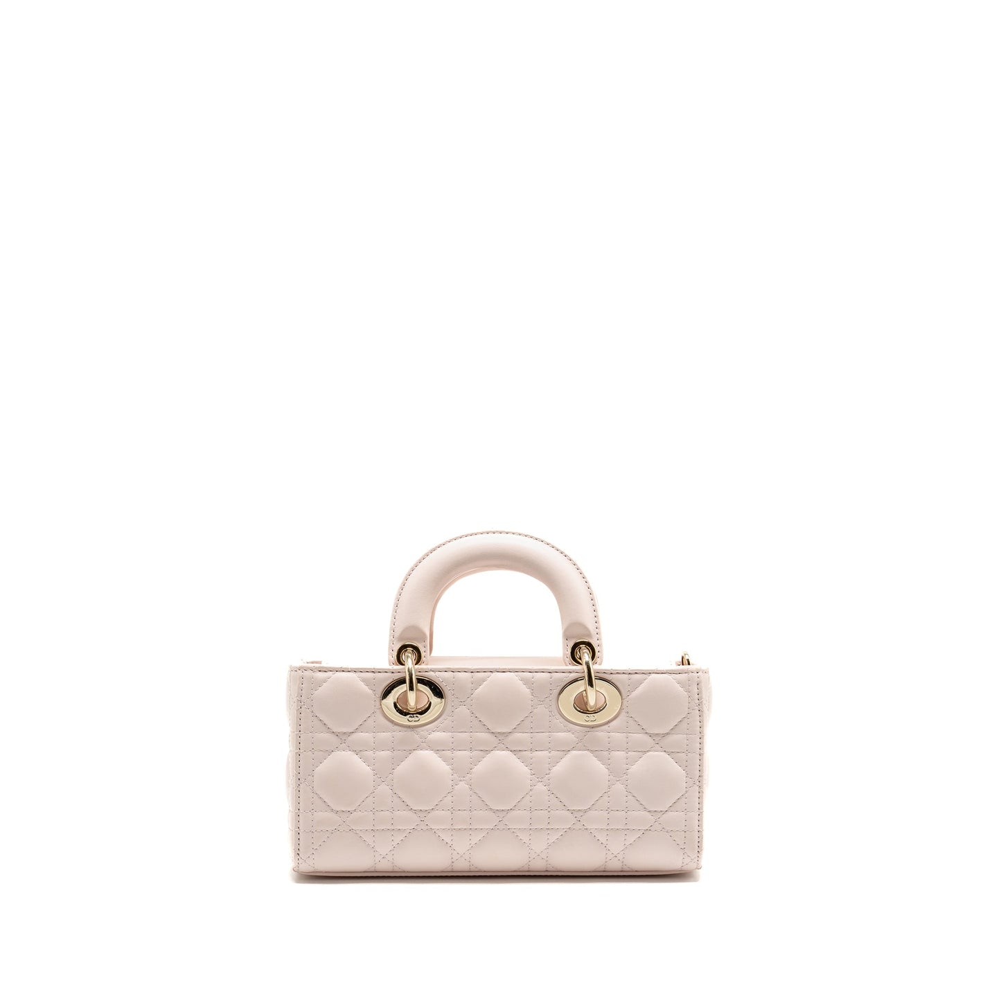 Dior Lady D Joy Purse Cannage Lambskin Powder Pink Small Travel Bag