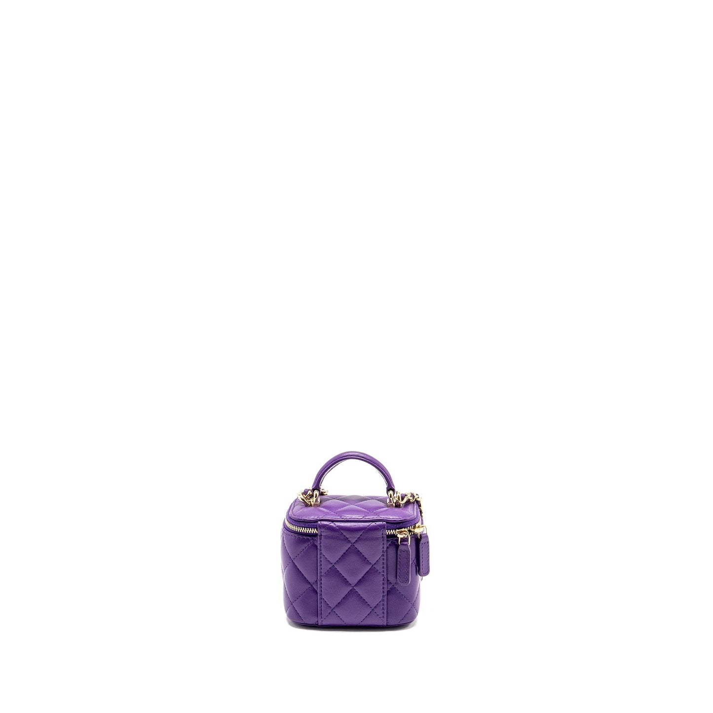 Chanel 22A Vanity Lambskin Purple LGHW Microchip Mini Bag