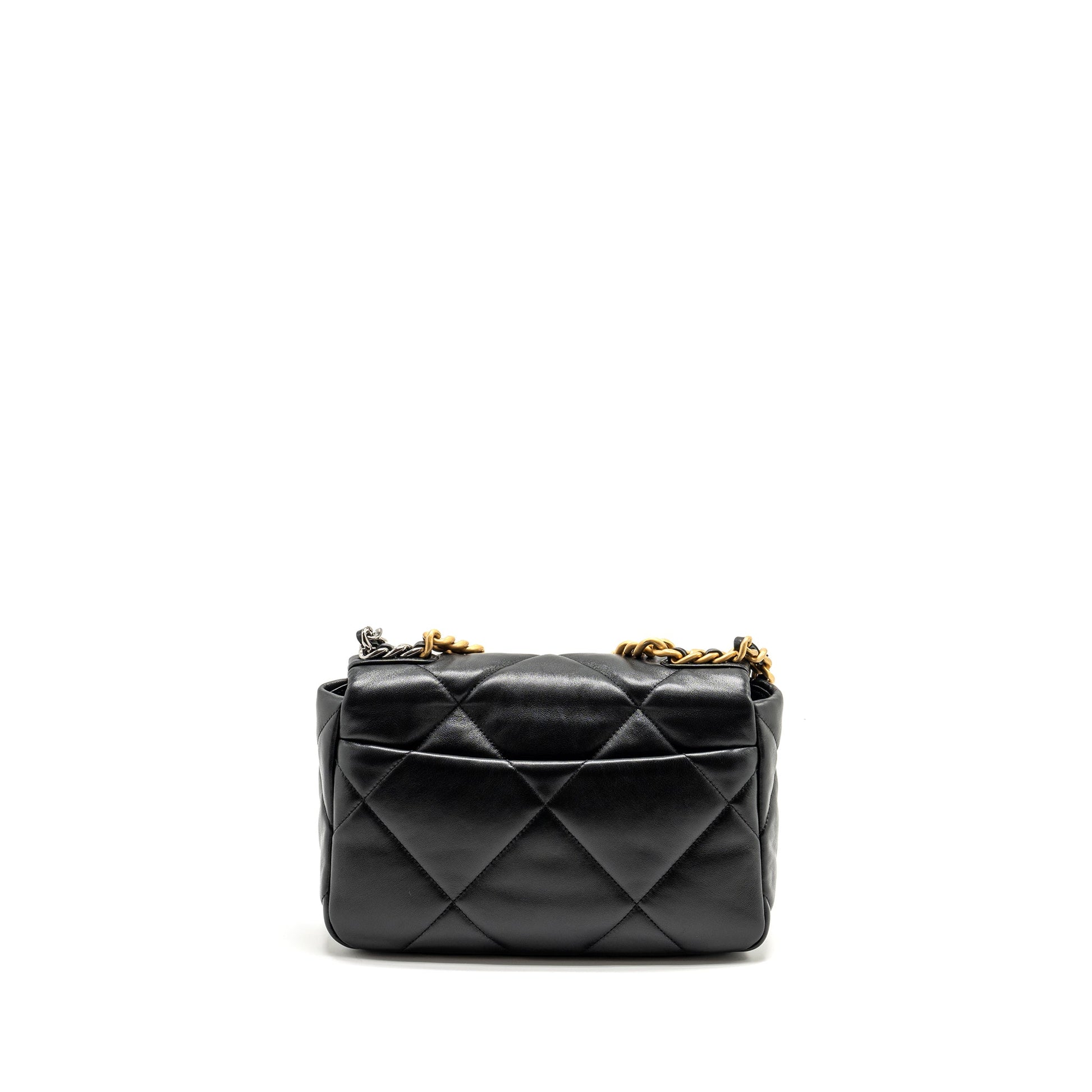 Chanel 19 Lambskin Hardware Microchip Multicolour Black Small Handbag Microchip 6