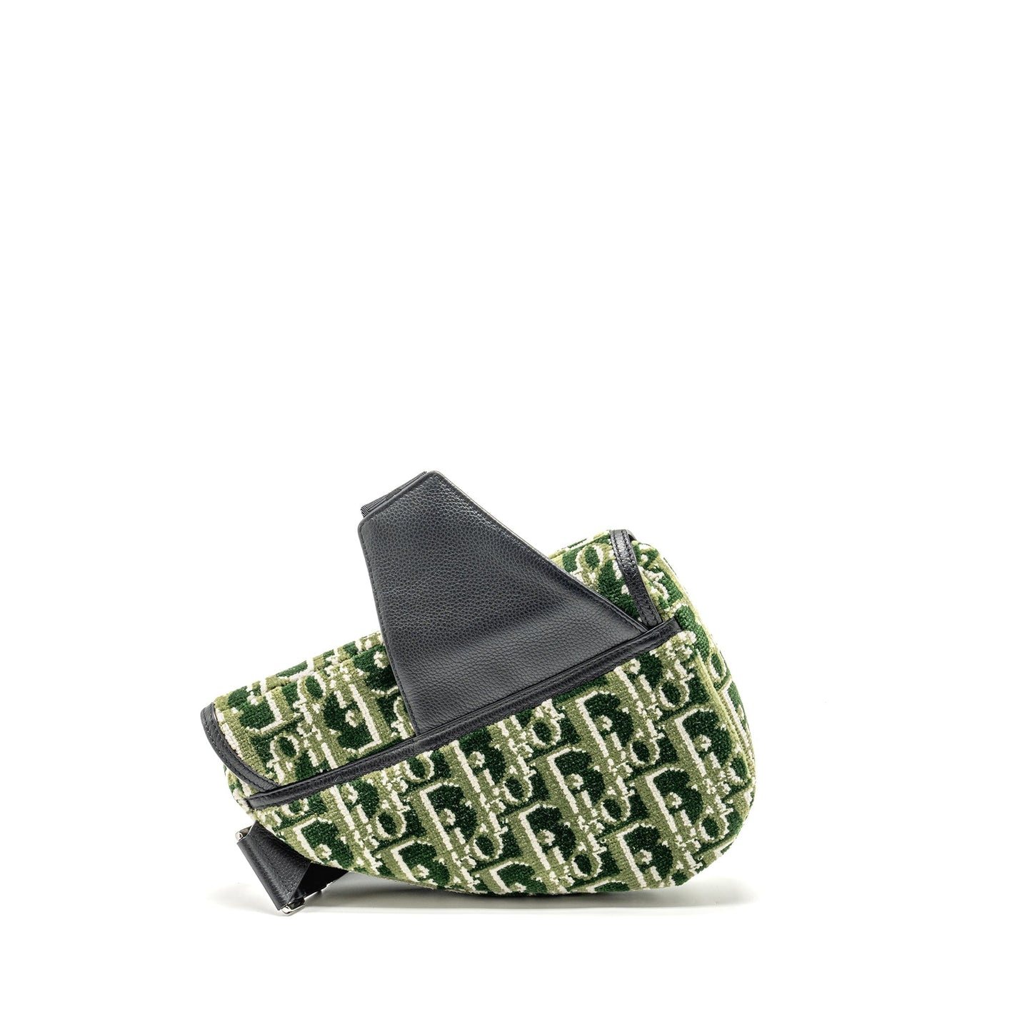 Dior MenâS Saddle Purse Fabric Oblique Handbag Green Travel Bag
