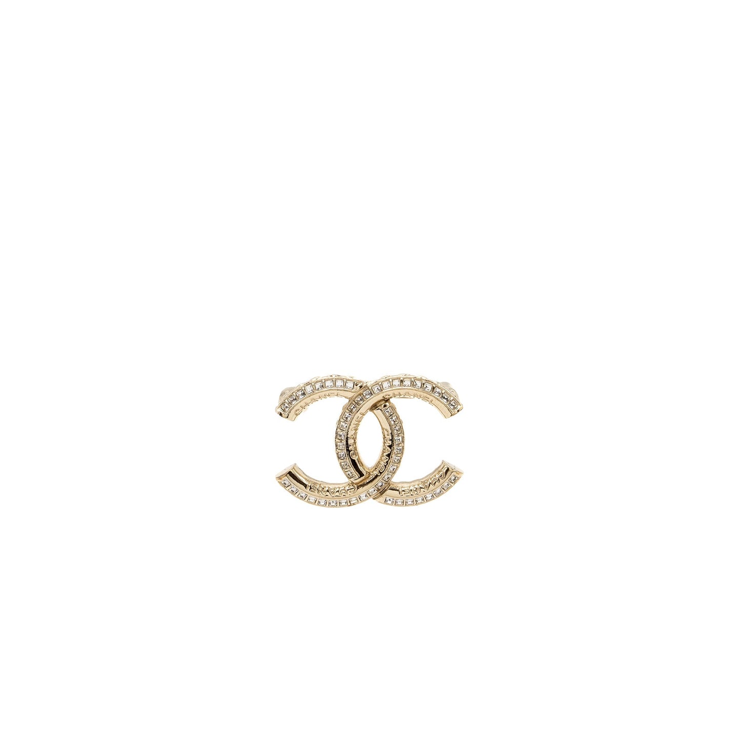 Chanel CC Logo Brooch Silver Handbag 3