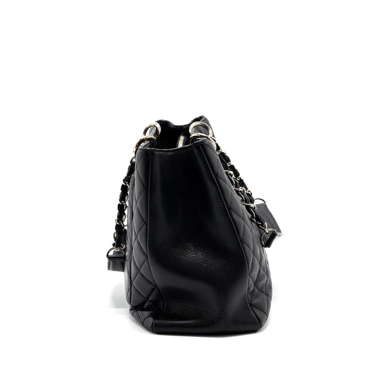 Chanel Grand Shopping XL Caviar SHW Black Tote Bag