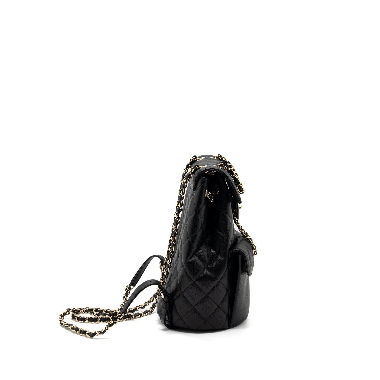 Chanel 22s backpack caviar LGHW Microchip Black