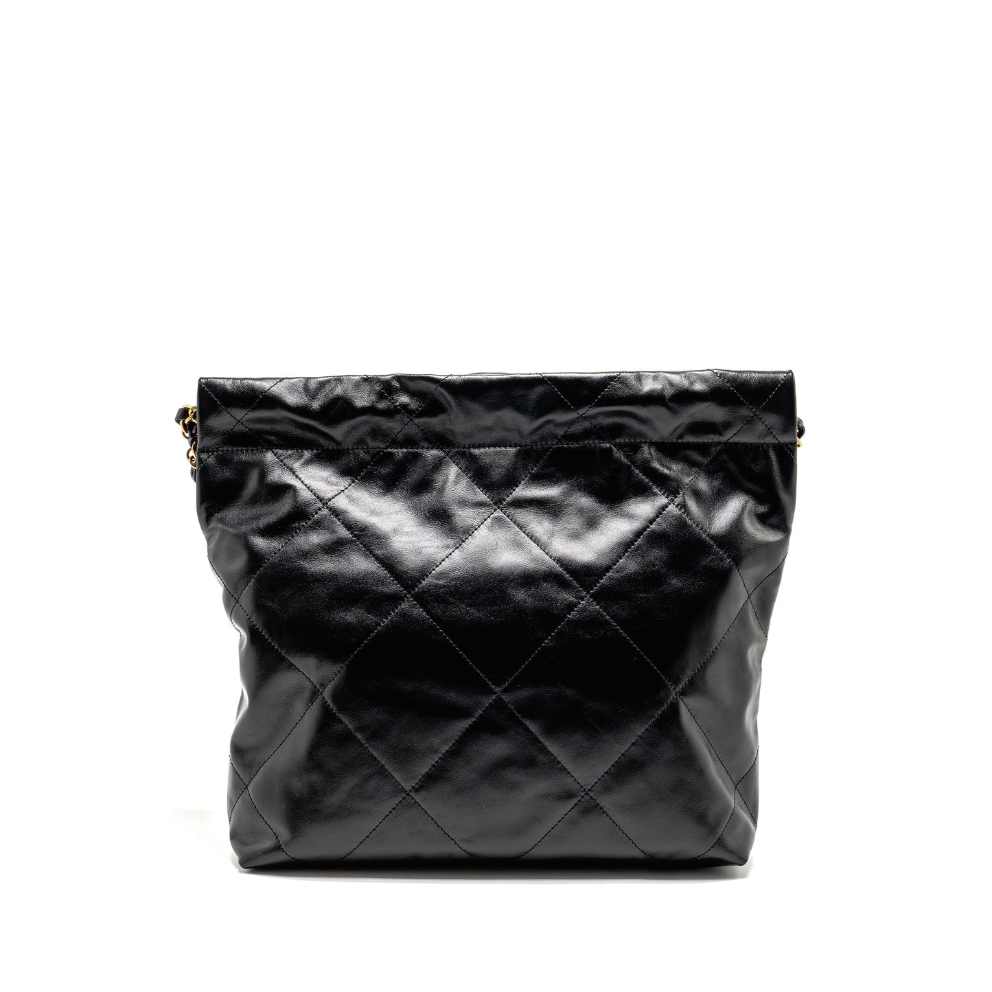 Chanel 22 Shiny Calfskin GHW microchip Black Small Handbag Lghw Microchip