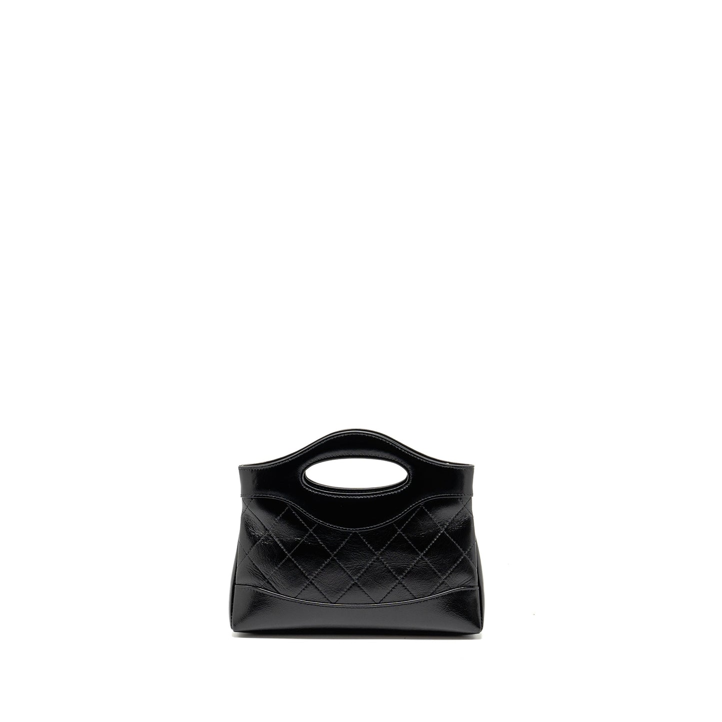 Chanel 24c 31 Shiny Calfskin LGHW Microchip Black Clutch Bag Microchip 1