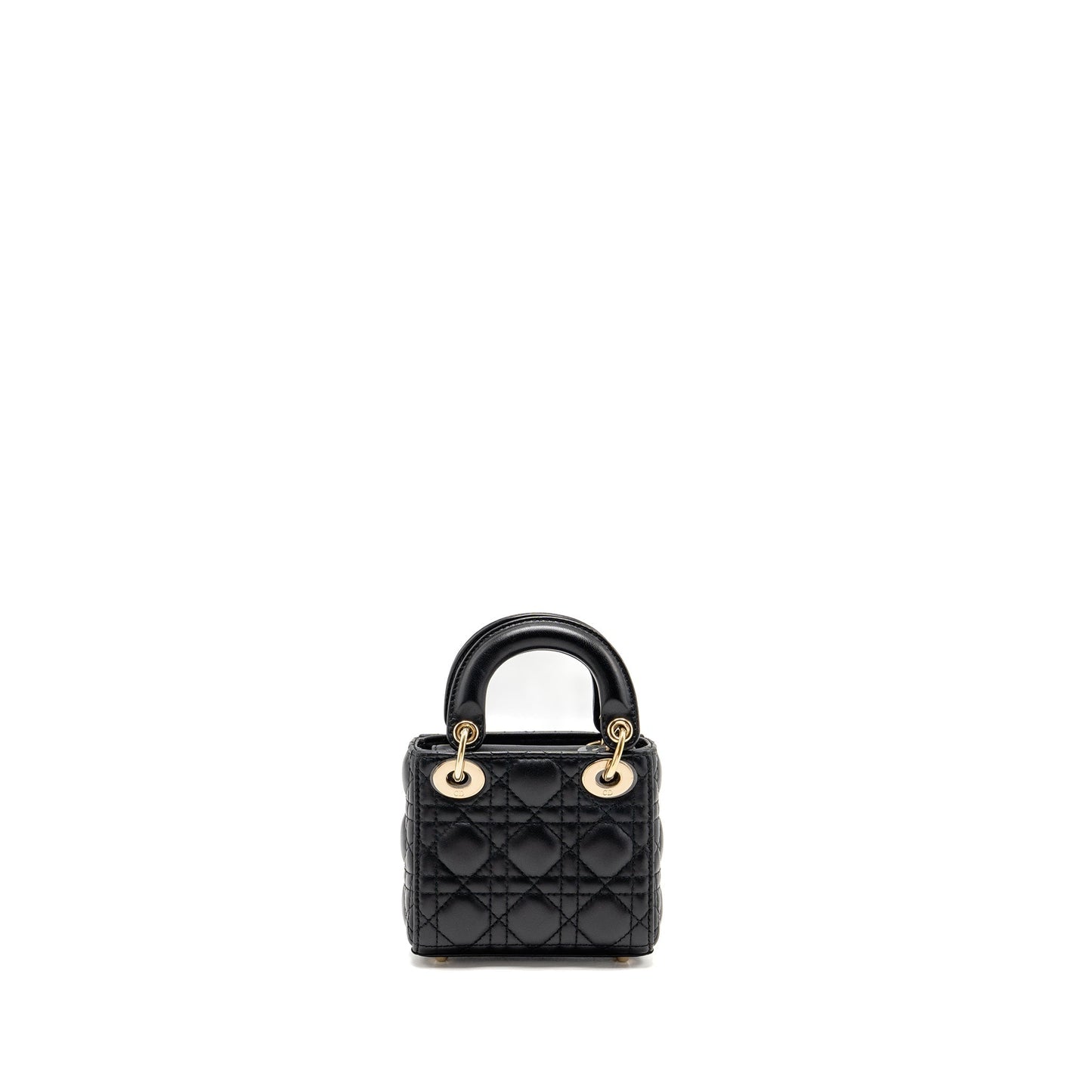 Dior Micro Lady Lambskin Handbag Black Travel Bag