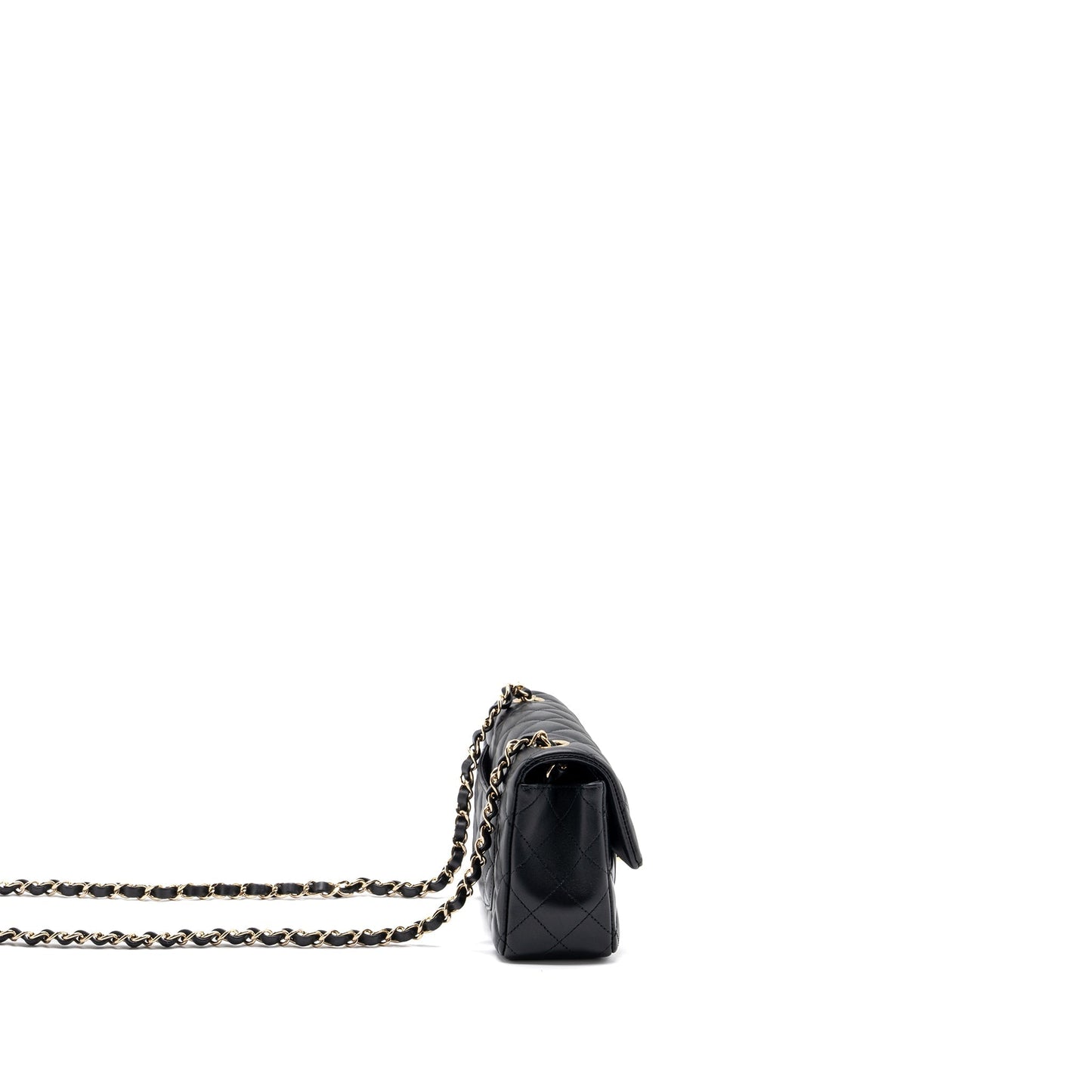 Chanel rectangular Flap Lambskin LGHW Black Shoulder Bag Lghw 3
