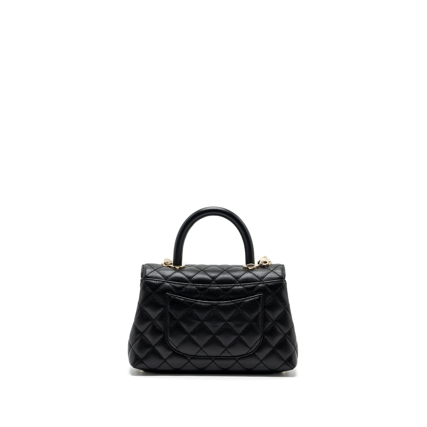 Chanel coco handle caviar LGHW microchip Black Small Handbag Microchip 12