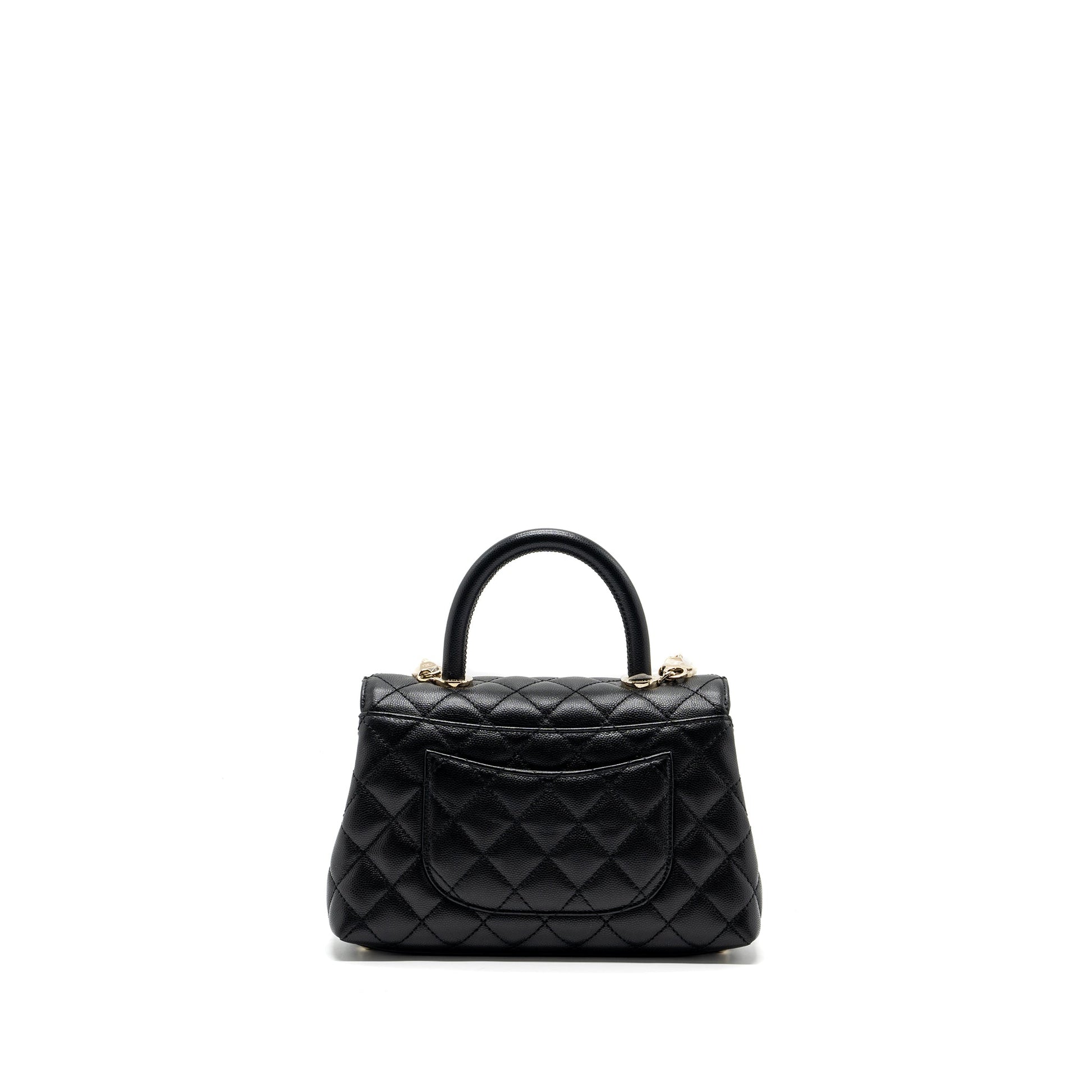 Chanel coco handle caviar LGHW microchip Black Small Handbag Microchip 12