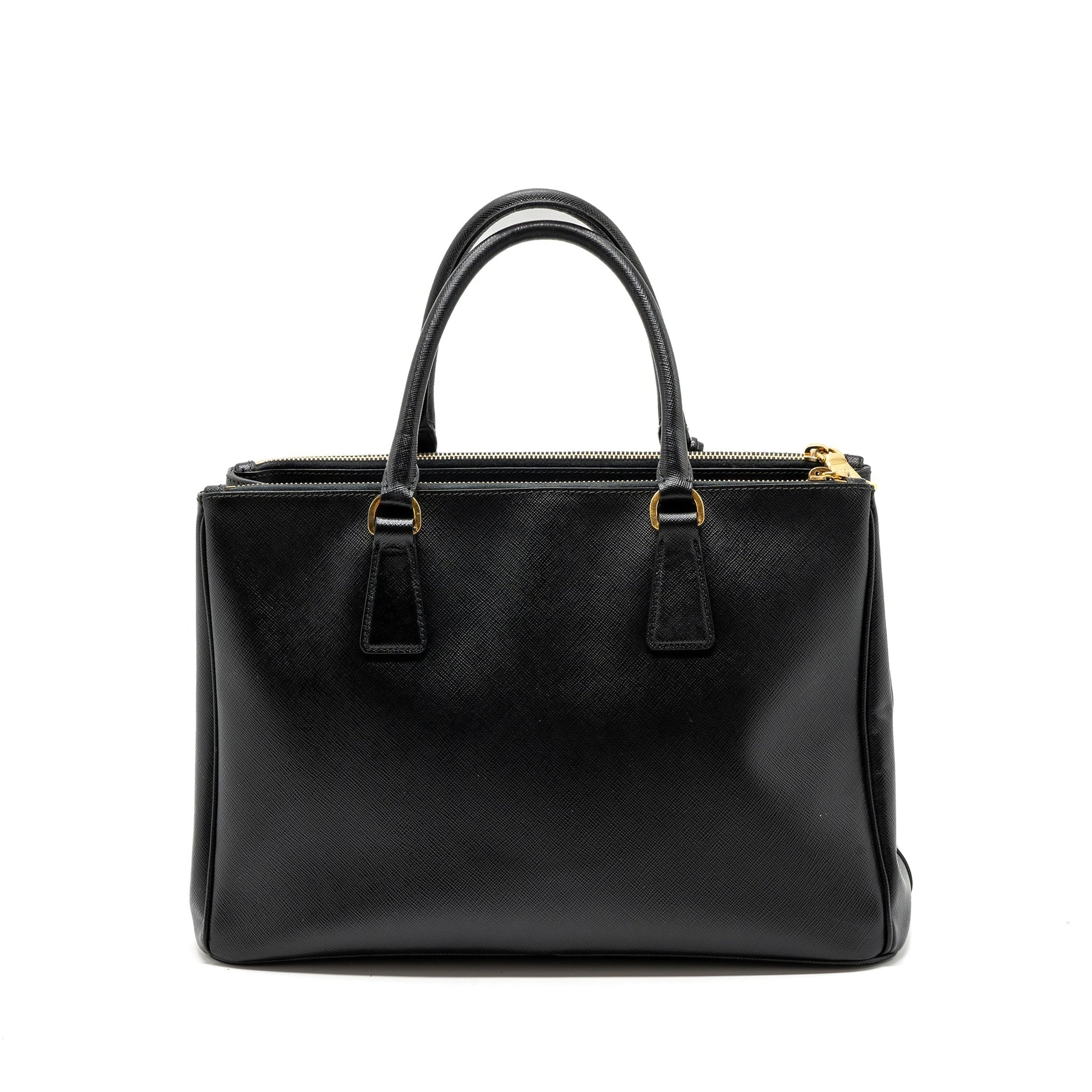 Prada Galleria Saffiano Tote Purse Calfskin Handbag Black Tote Bag