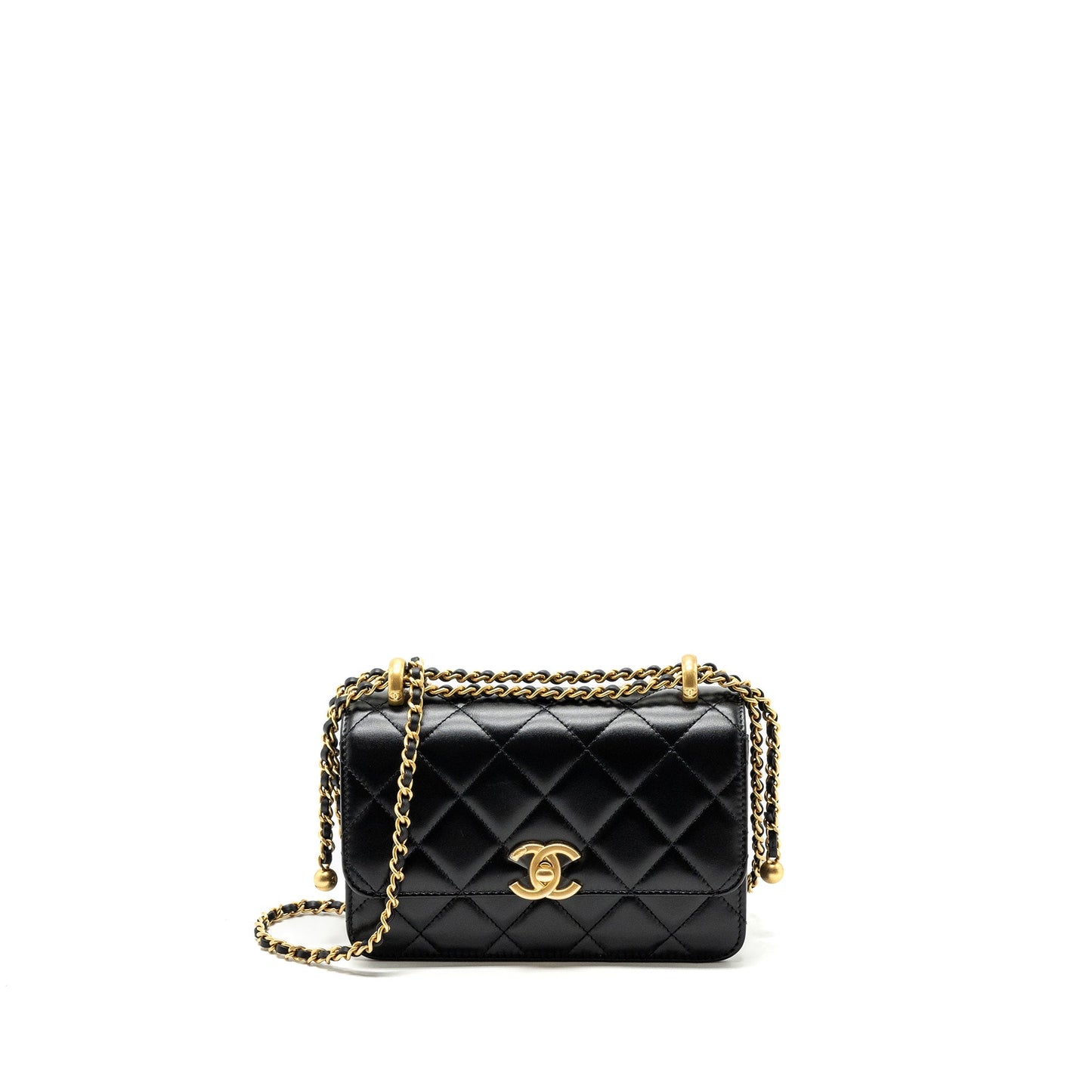 Chanel 24c Crush Flap Calfskin GHW Microchip Black Gold Shoulder Bag Template 6