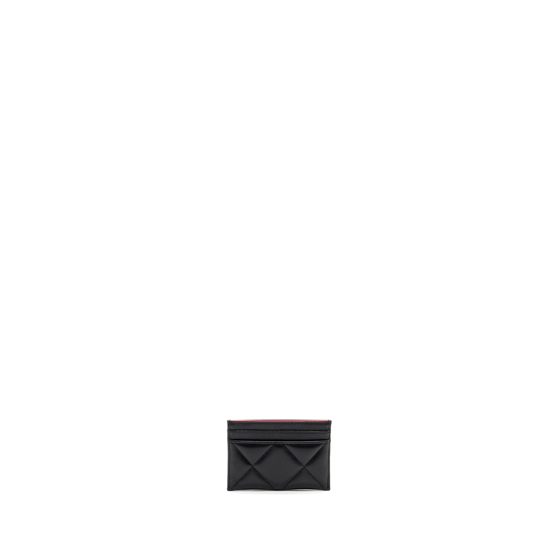 Chanel 19 Cardholder Lambskin GHW Black Wallet Case