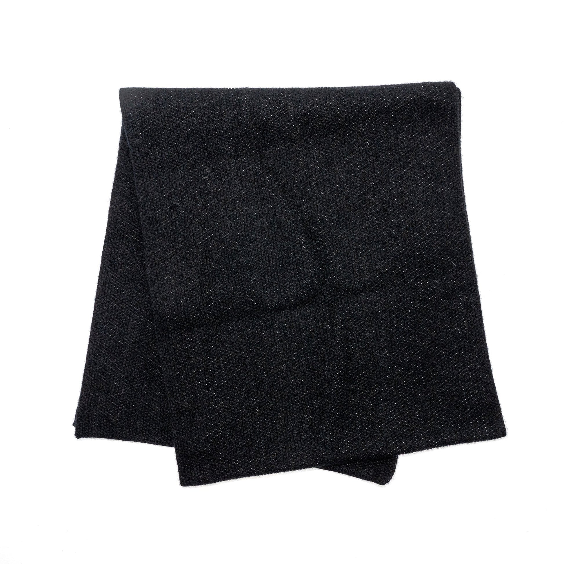 Chanel Letter Scarf Cashmere Black White