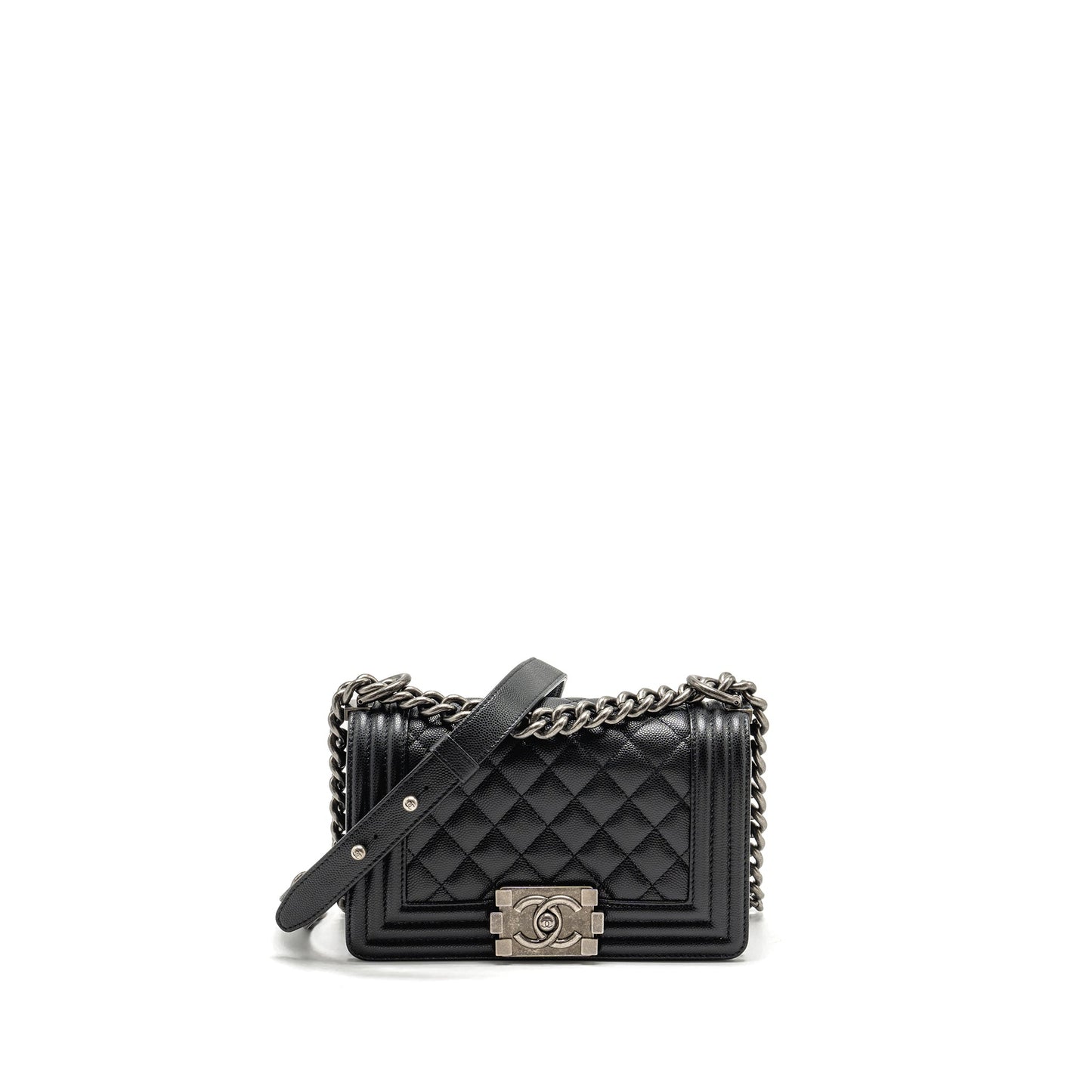 Chanel Boy Caviar SHW Microchip Black Small Handbag 2 Feb