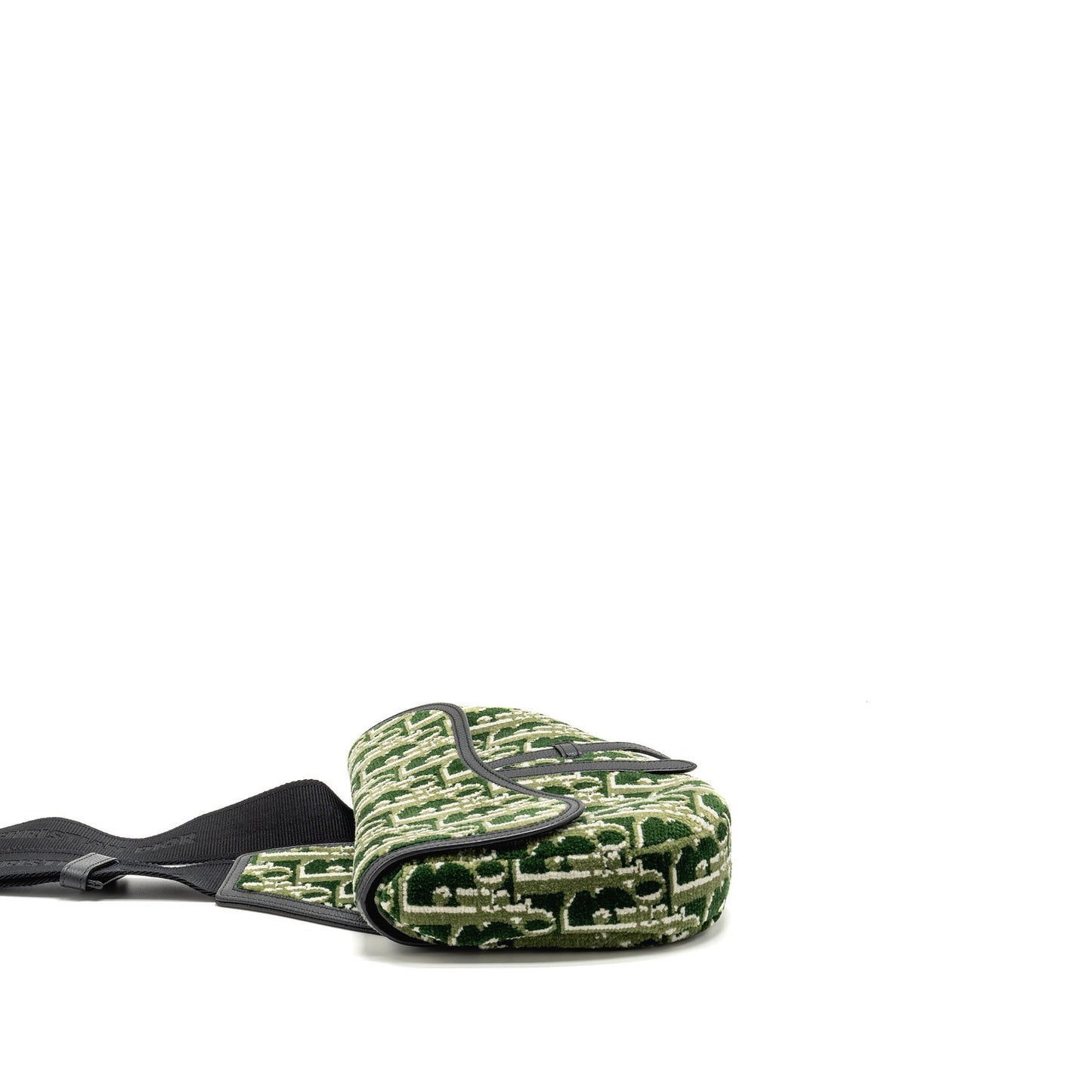 Dior MenâS Saddle Purse Fabric Oblique Handbag Green Travel Bag