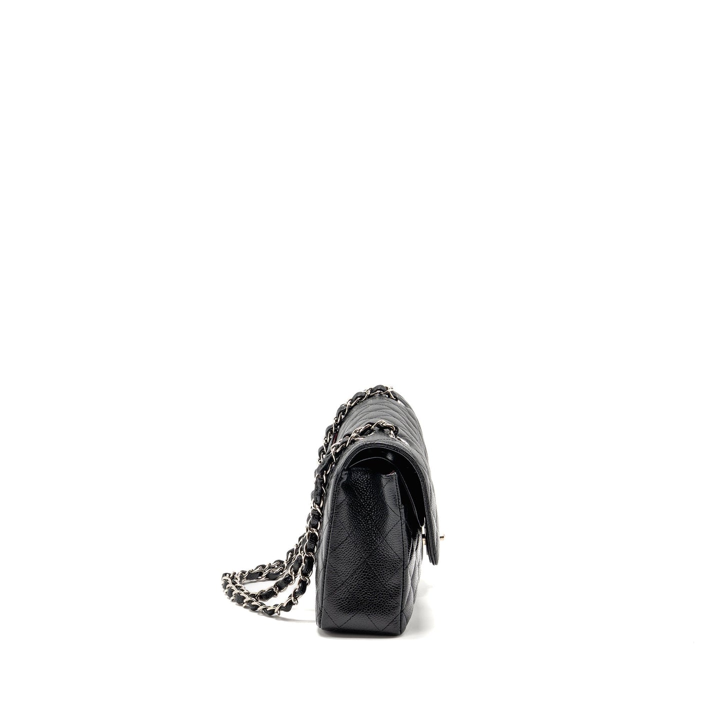Chanel Classic Double Flap CAVIAR SHW Black Shoulder Bag Shw 2
