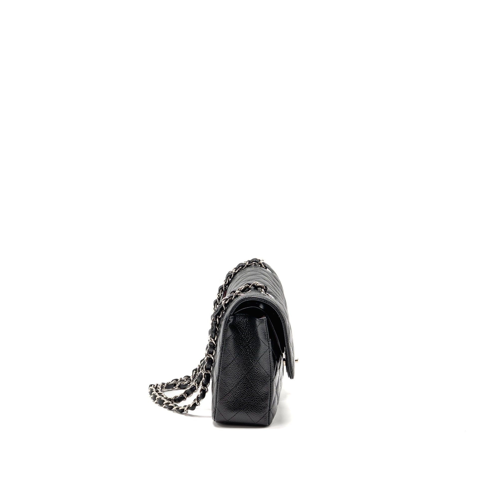 Chanel Classic Double Flap CAVIAR SHW Black Shoulder Bag Shw 2