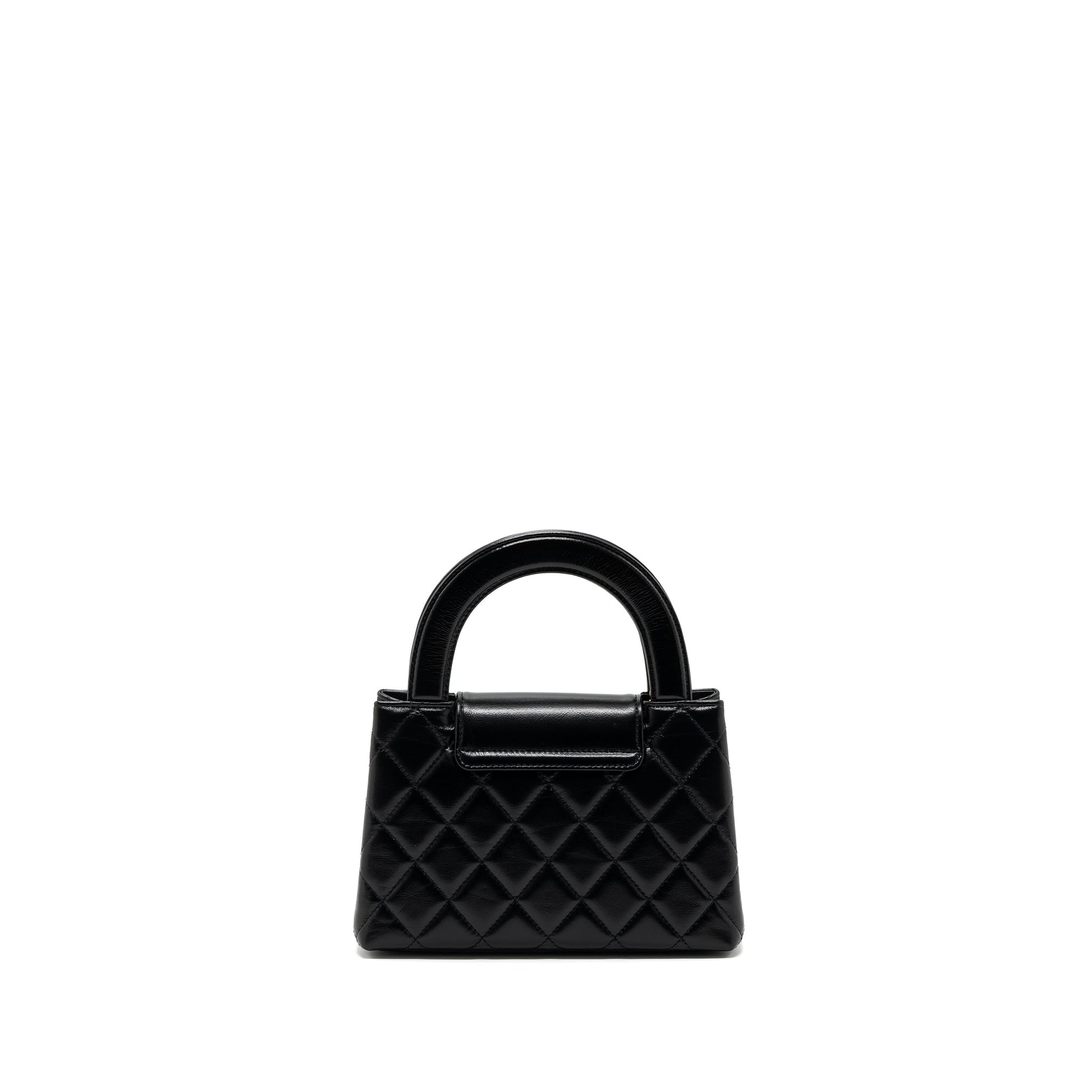Chanel 23k Shopping Calfskin Brushed GHW Microchip Black Tote Bag Ghwmicrochip 1