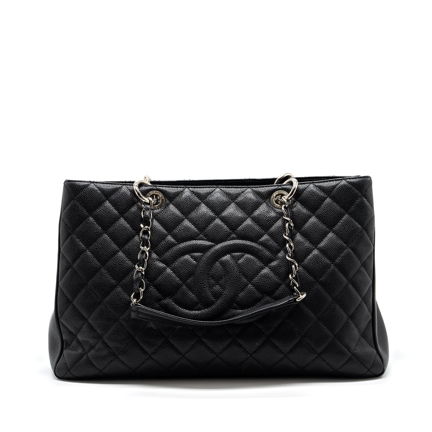 Chanel Grand Shopping XL Caviar SHW Black Tote Bag