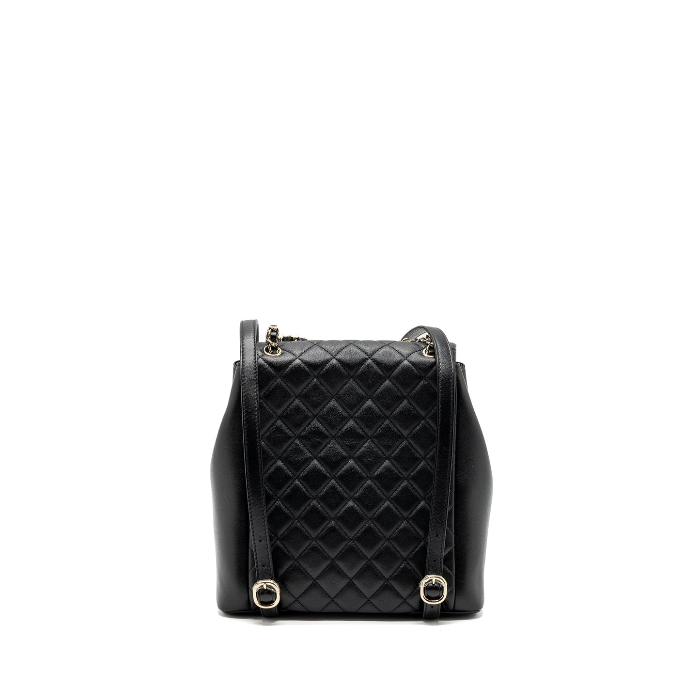 Chanel 23A Triple Pack Backpack Calfskin LGHW Black Lghw Microchip