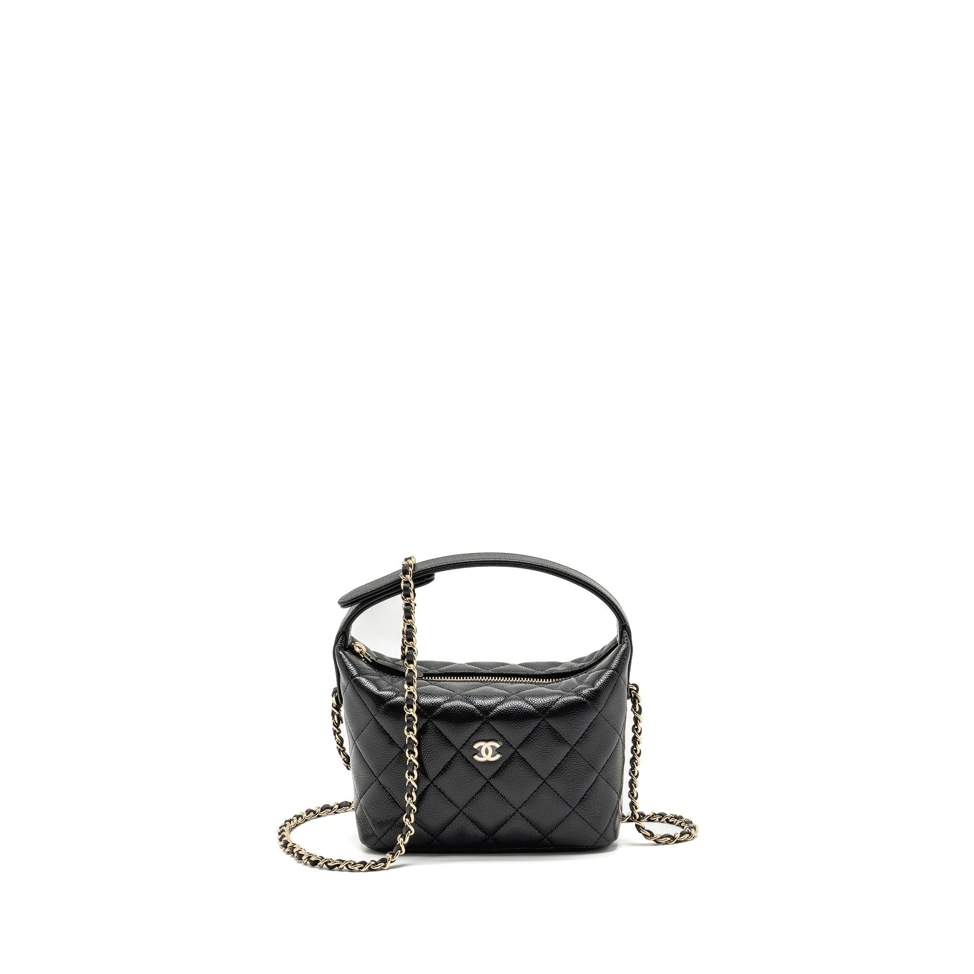 Chanel 25c Quilted Hobo Caviar GHW microchip Black Shoulder Bag Ghw Microchip