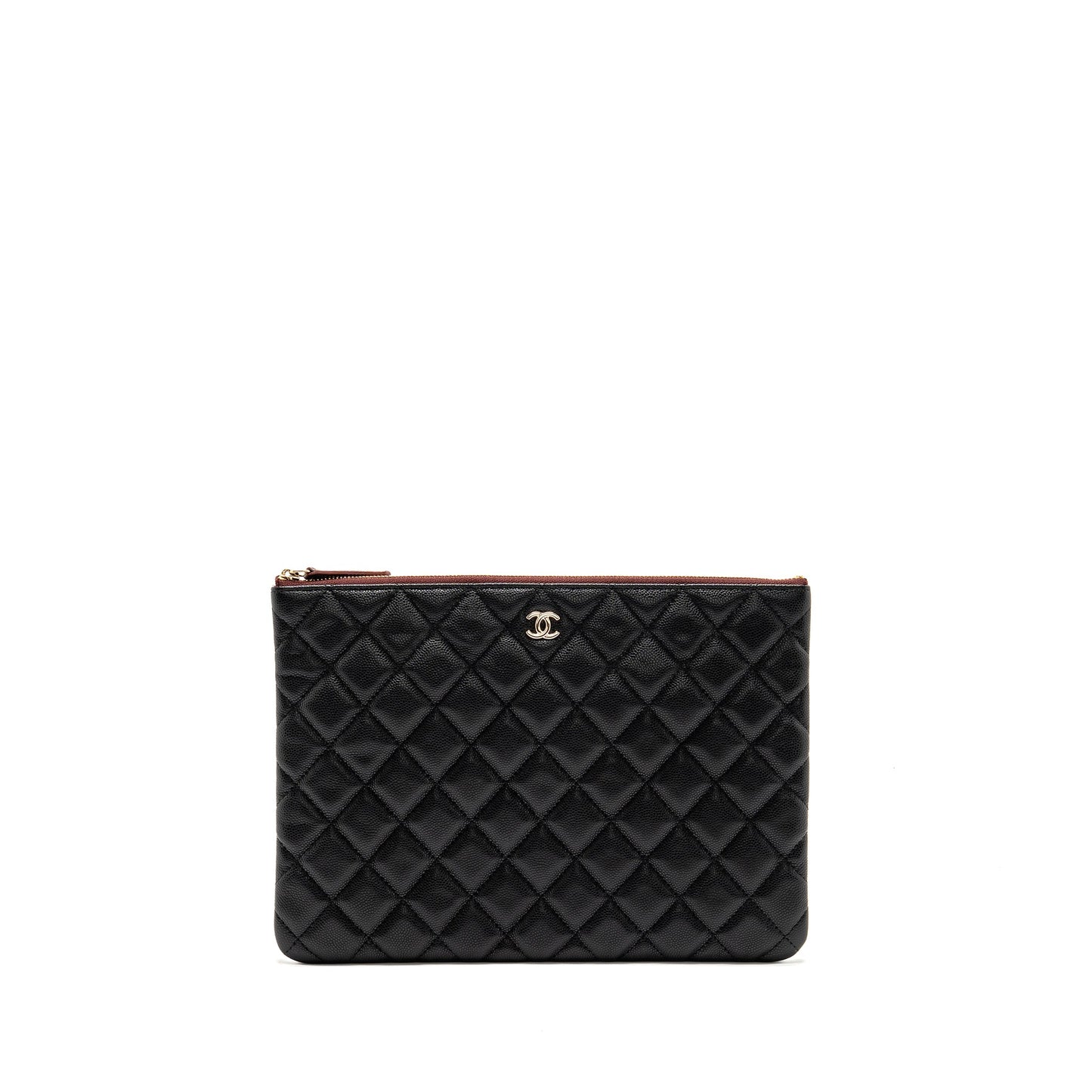 Chanel Classic O- Caviar GHW Black Clutch Bag