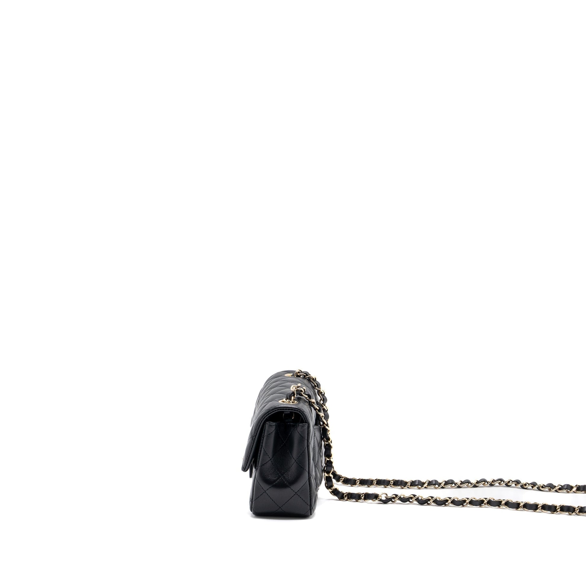 Chanel rectangular Flap Lambskin LGHW Black Shoulder Bag Lghw 3