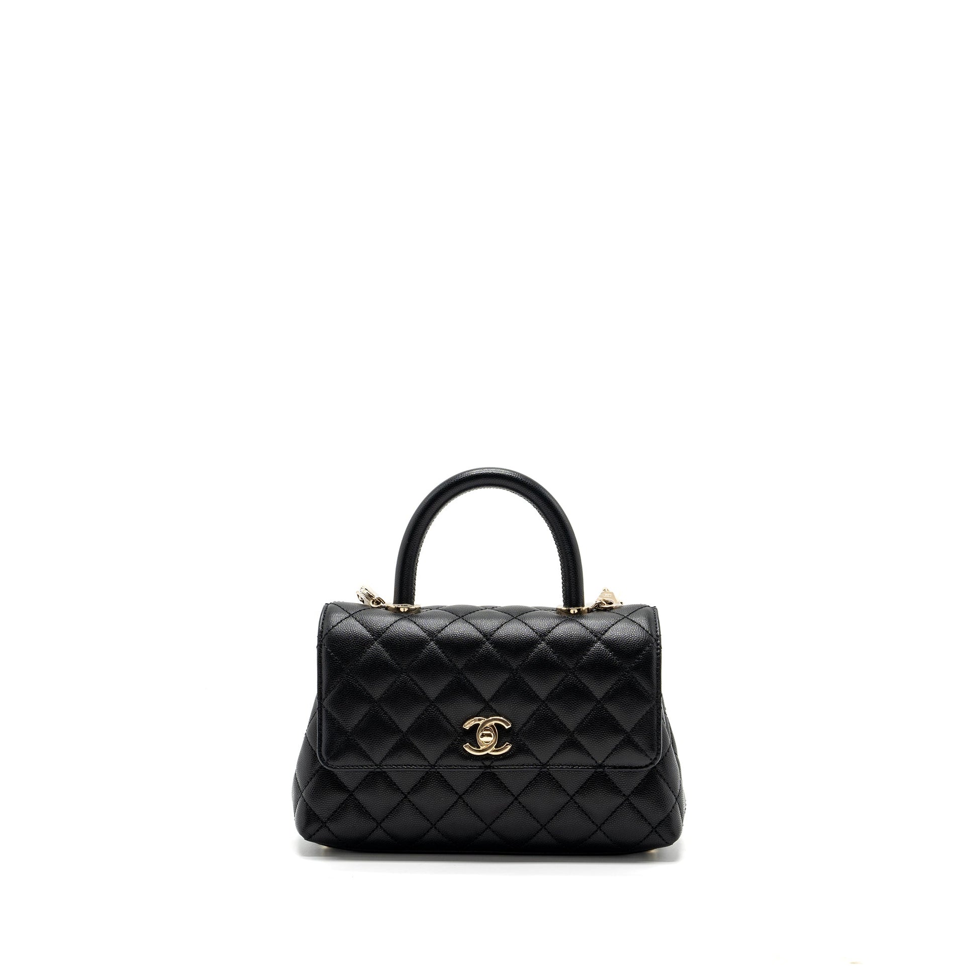 Chanel coco handle caviar LGHW microchip Black Small Handbag Microchip 12