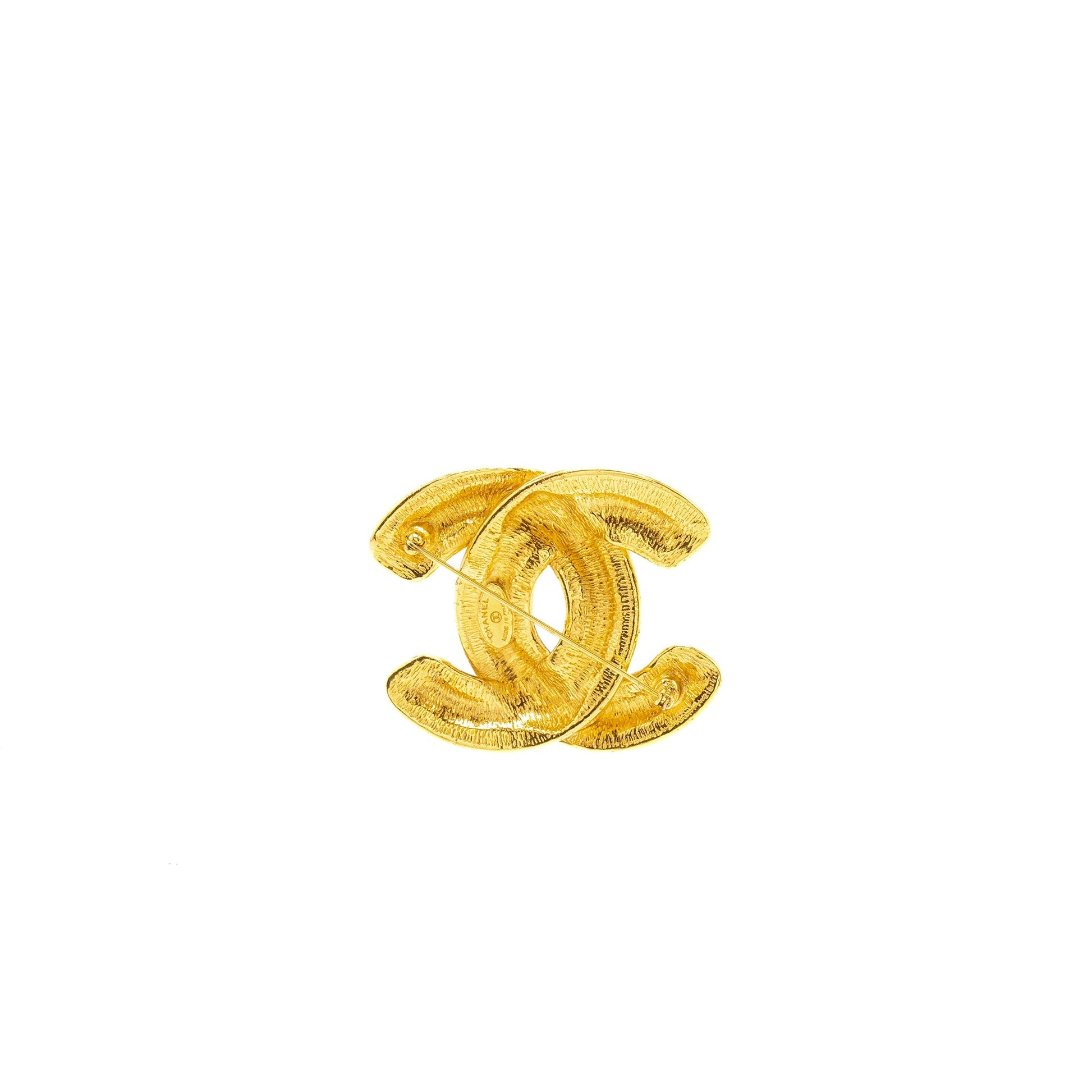Chanel quilted CC logo Brooch model TOne Gold Handbag
