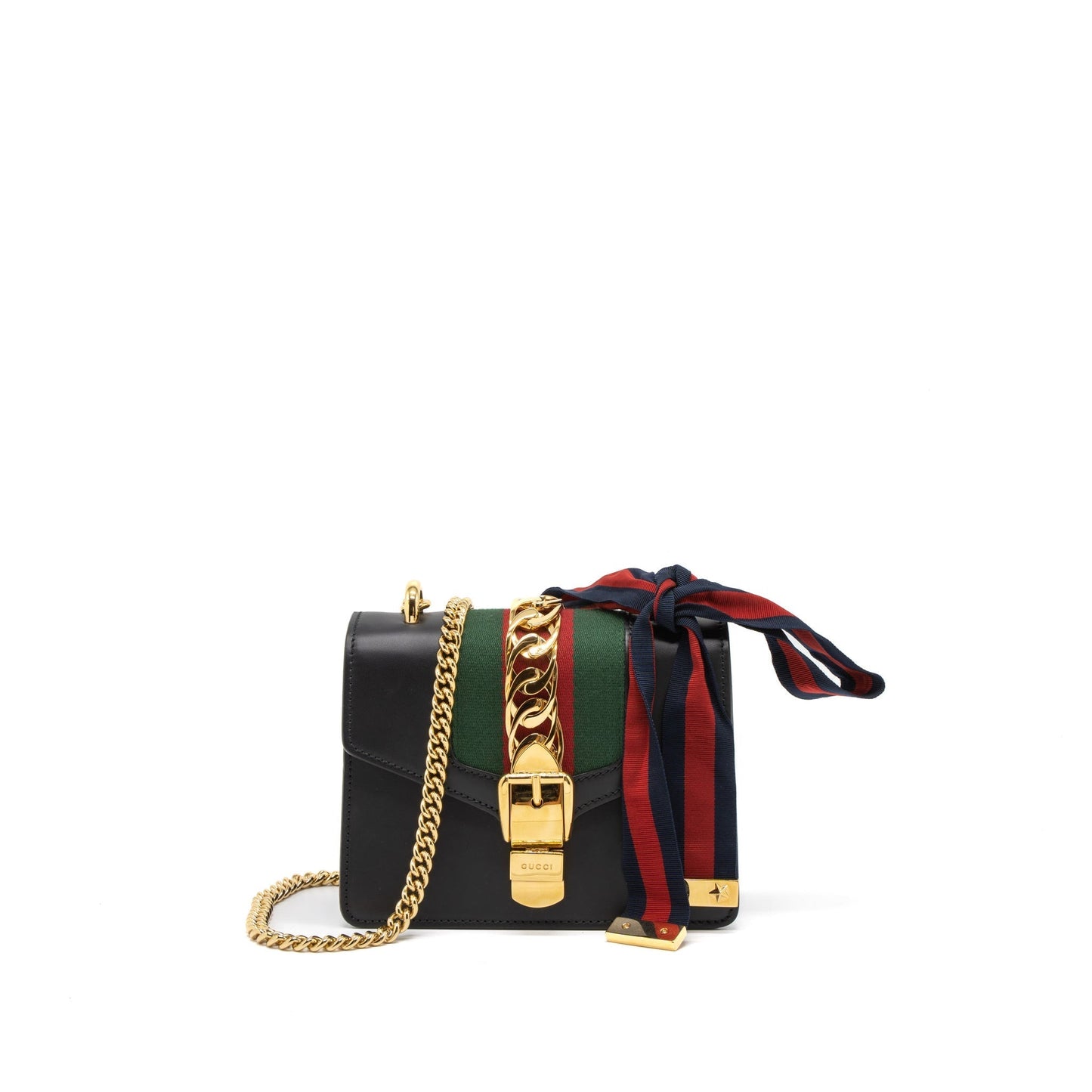 Gucci Sylvie Bag Calfskin Black Mini Travel Bag