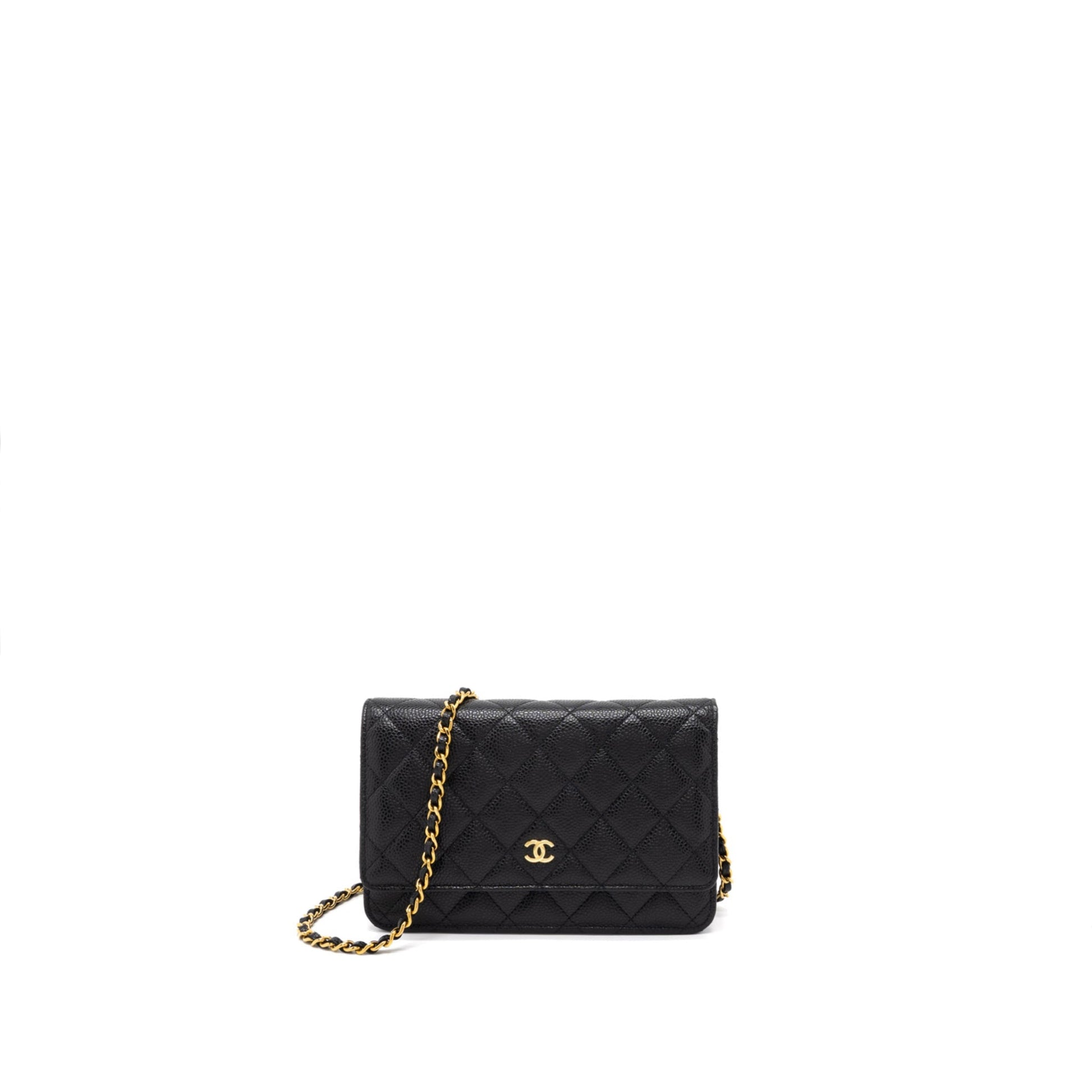 Chanel Classic on Caviar GHW Microchip Black Wallet Case Ghw Microchip