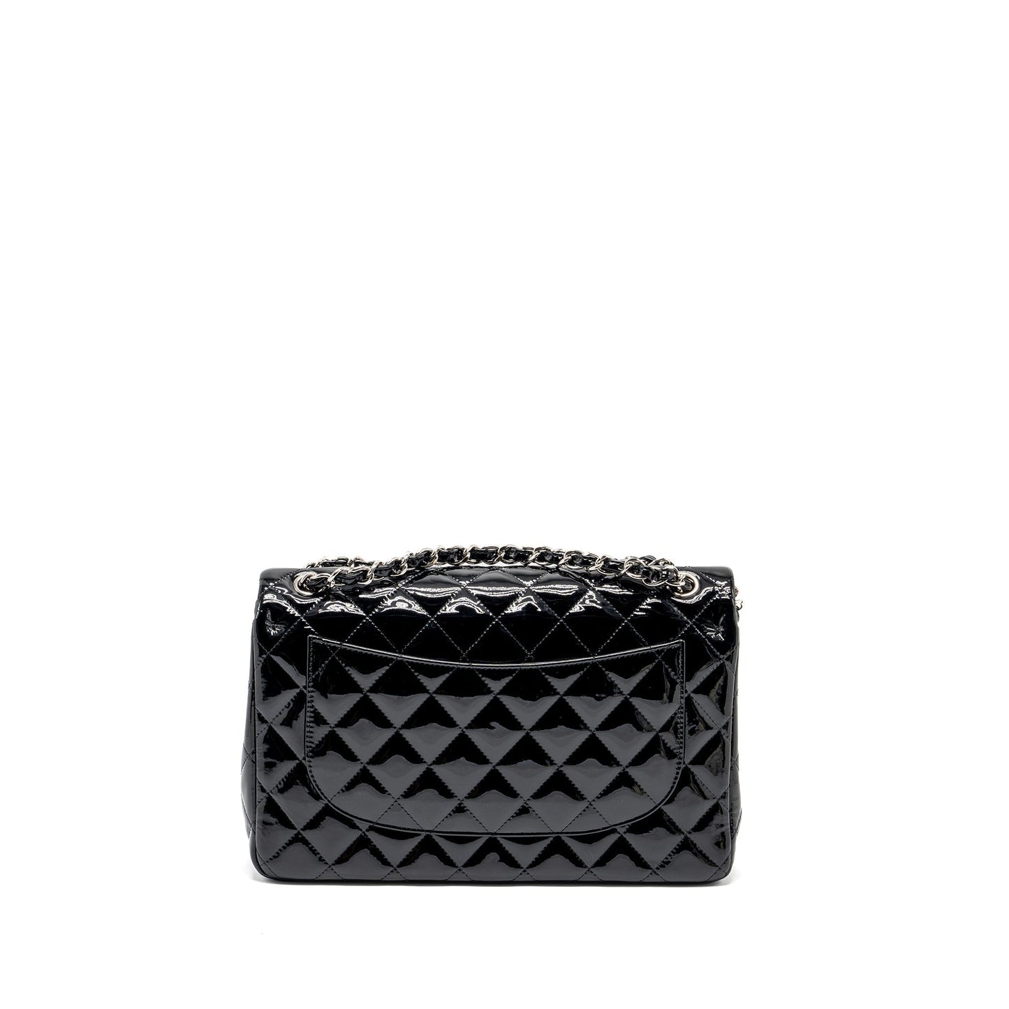 Chanel Jumbo Classic Double Flap Patent SHW Black Shoulder Bag