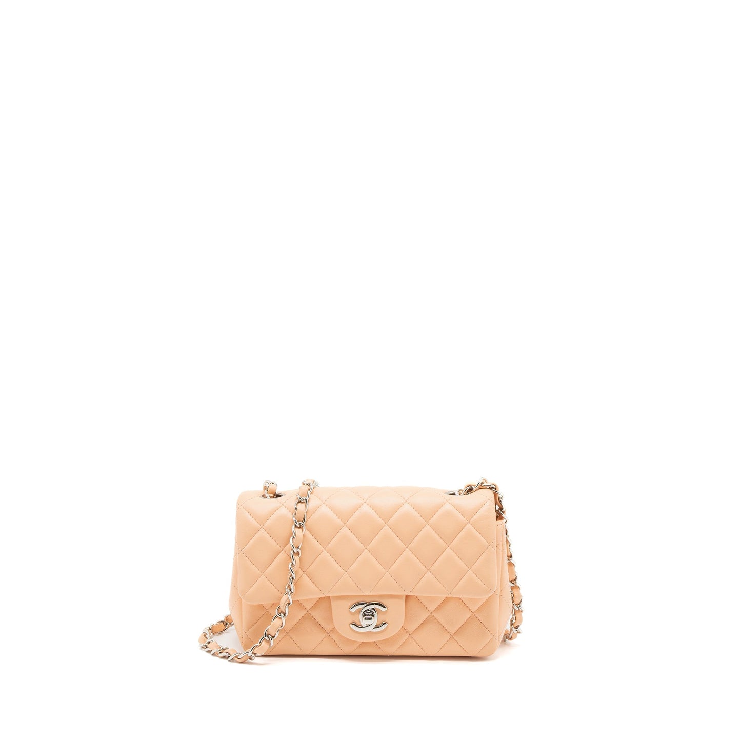 Chanel Rectangular Flap Lambskin SHW Pink Shoulder Bag Shw 2