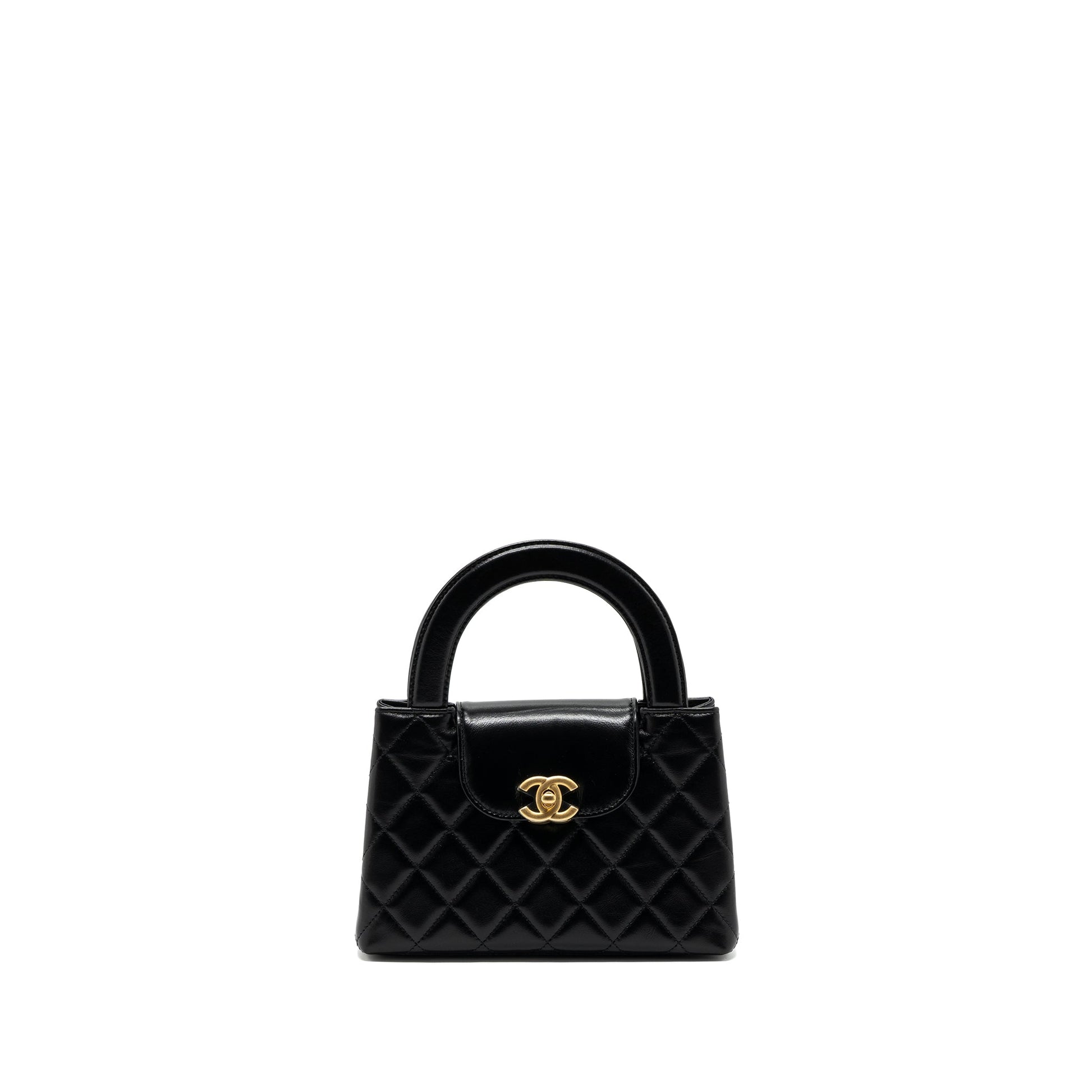 Chanel 23k Shopping Calfskin Brushed GHW Microchip Black Tote Bag Ghwmicrochip 1