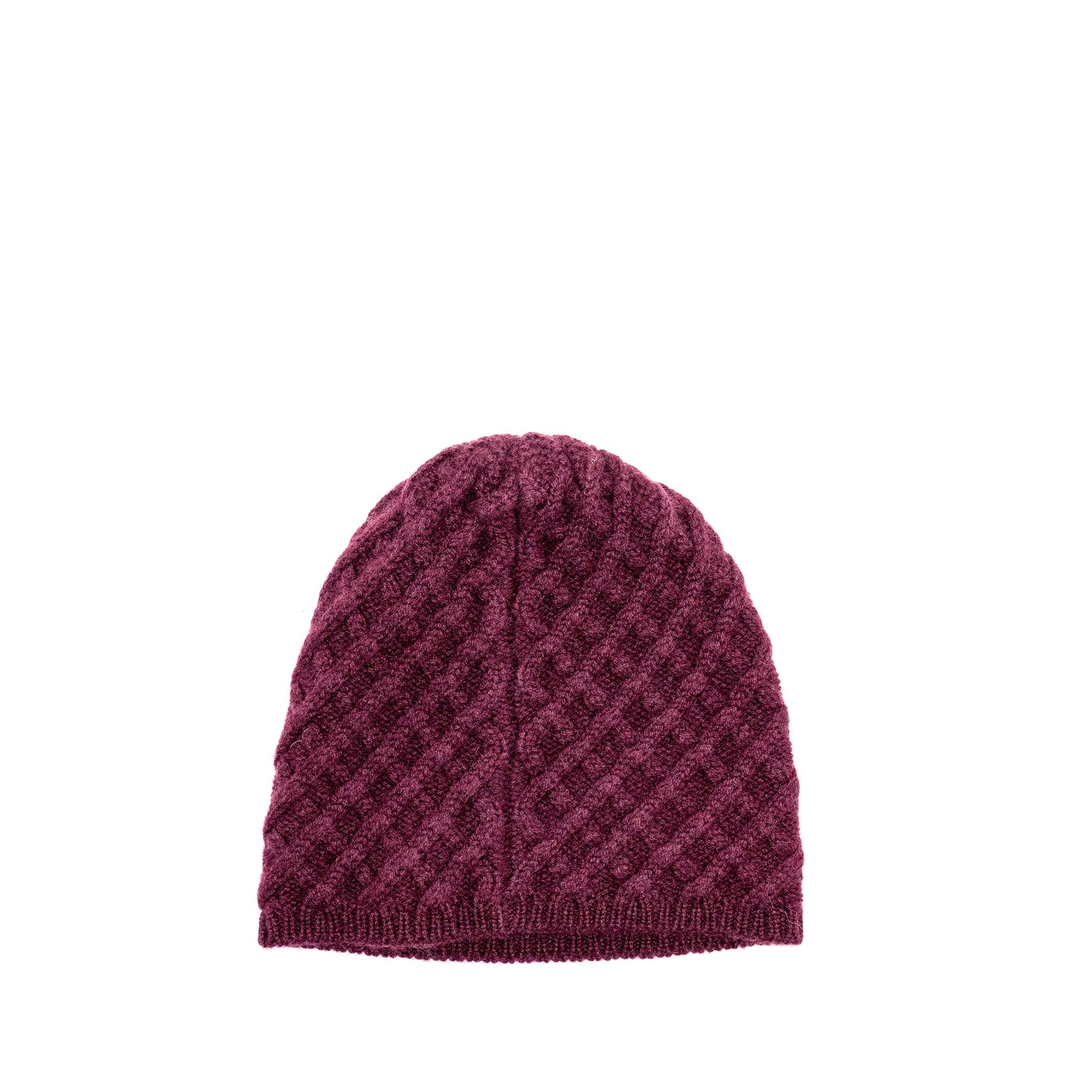 Chanel beanie hat cashmere burgundy navy