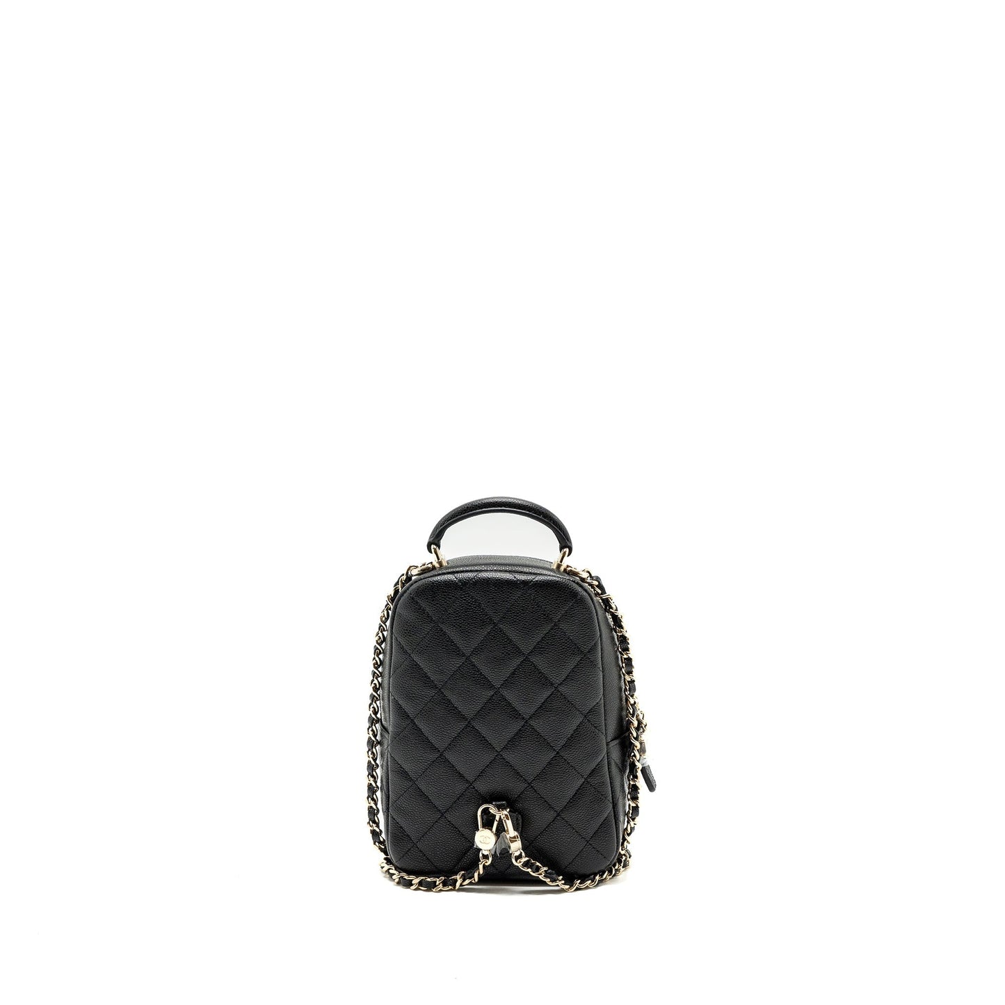 Chanel 24c Backpack Caviar LGHW Microchip Black Crossbody Bag Microchip 1