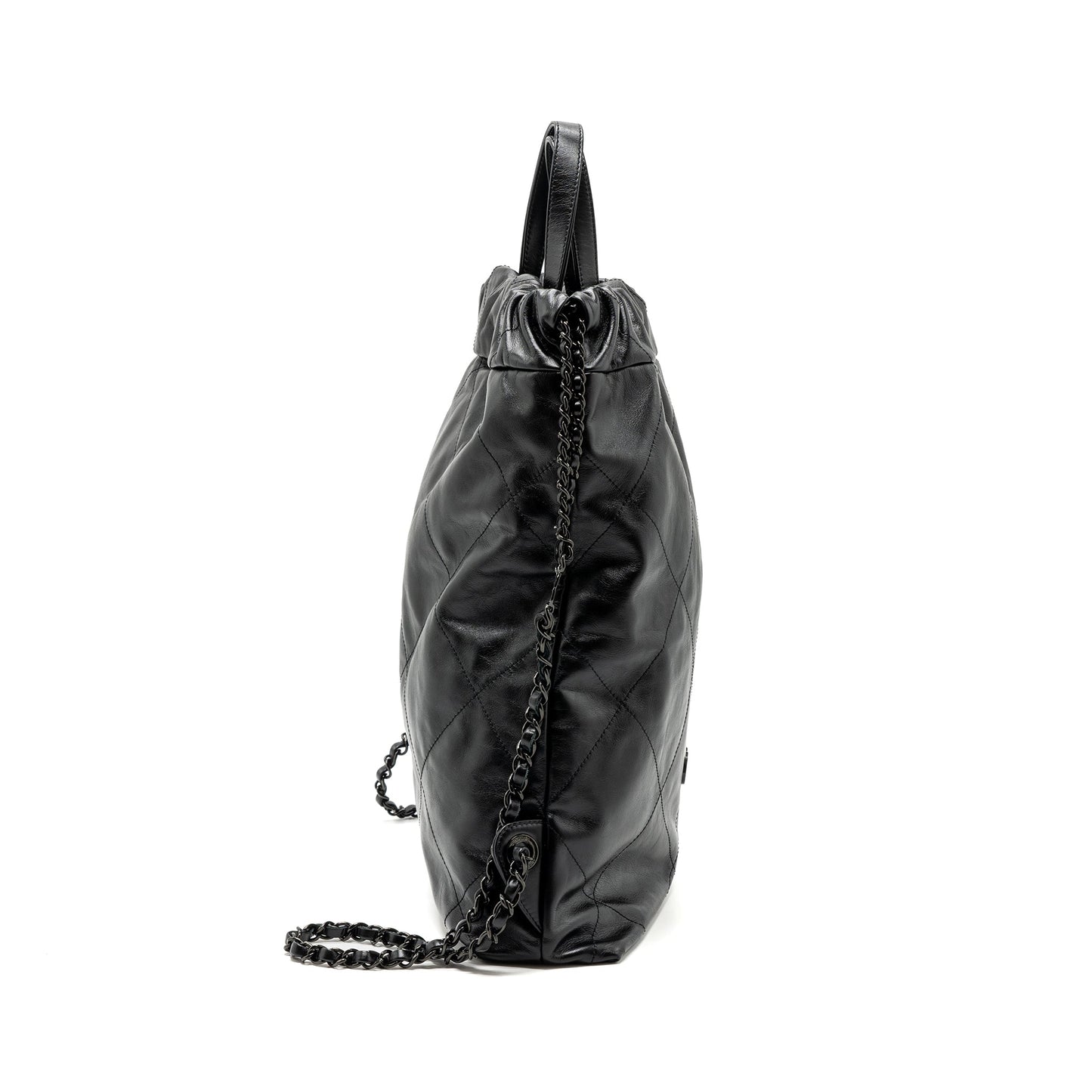 Chanel 22 backpack calfskin so hardware microchip Black