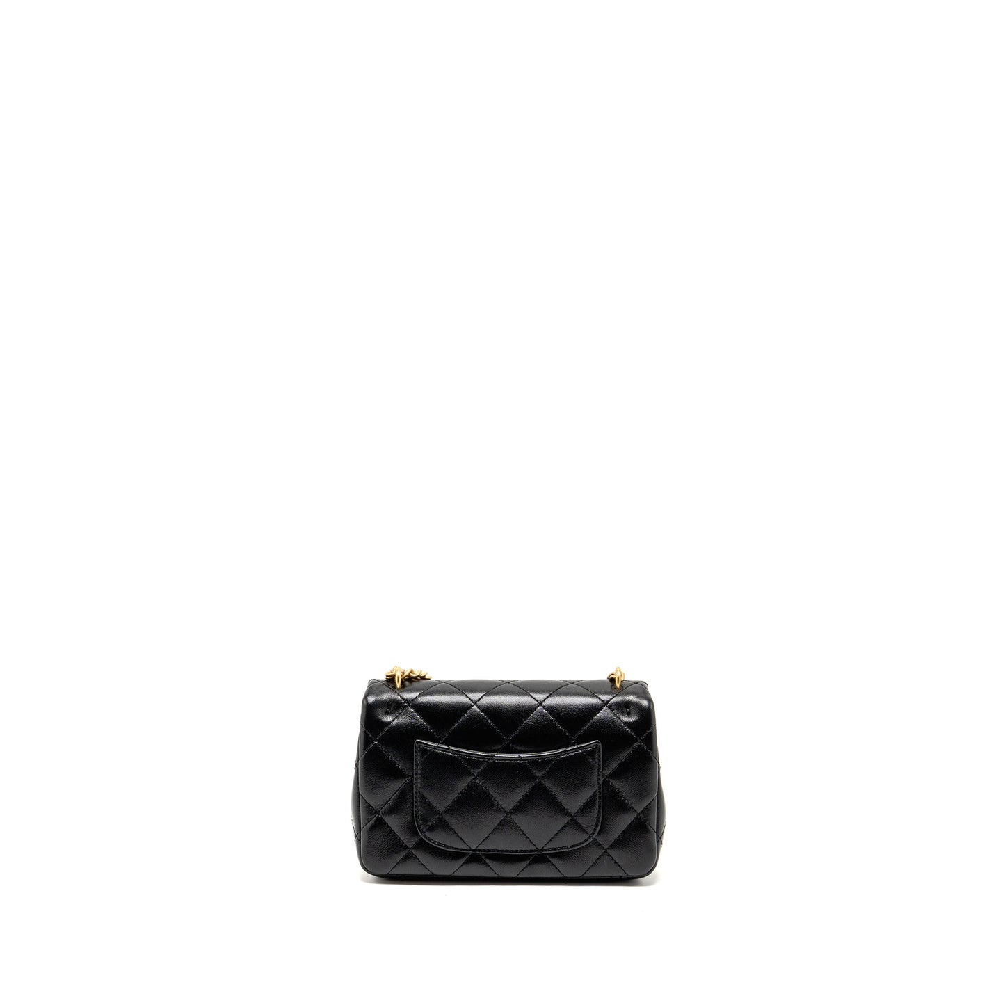 Chanel 25C Coco Love Adjustable Shiny Lambskin Black Handbag