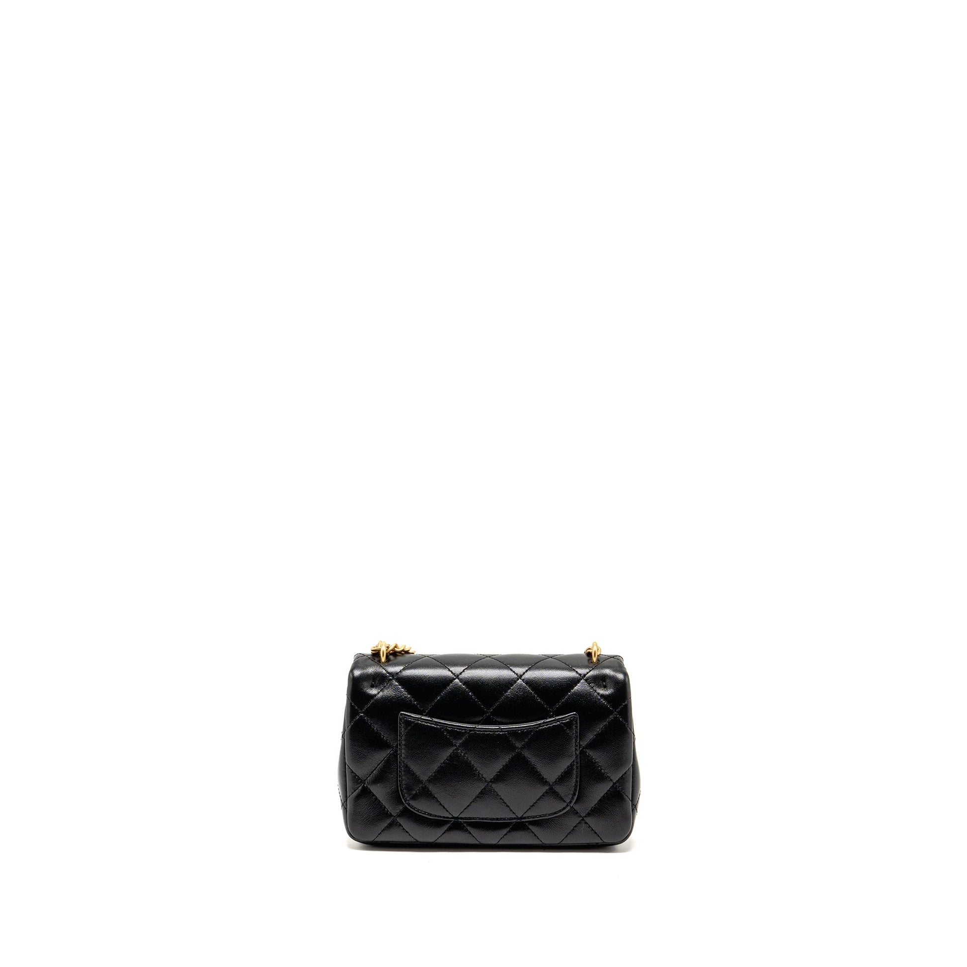 Chanel 25C Coco Love Adjustable Shiny Lambskin Black Handbag