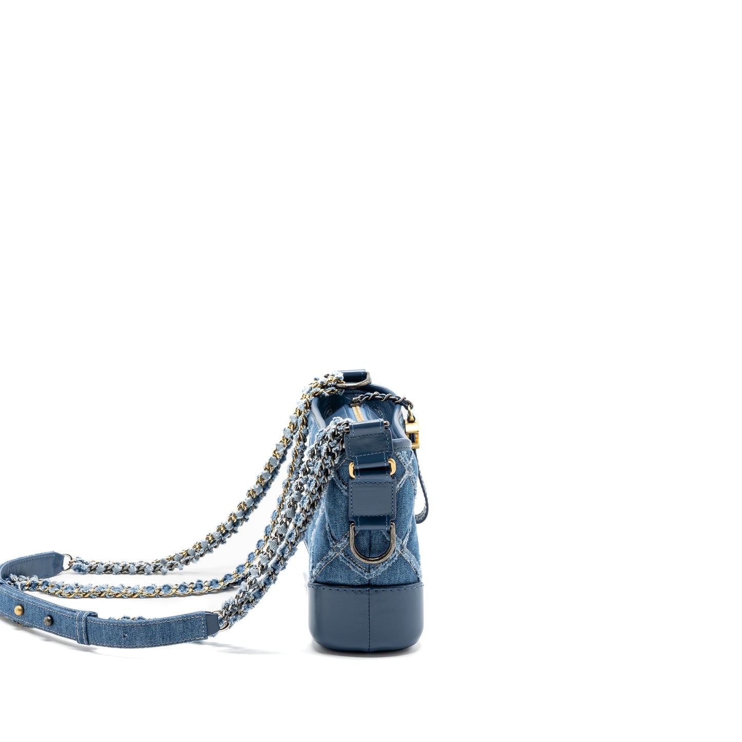 Chanel Gabrielle Hobo Denim GHW Blue Small Shoulder Bag