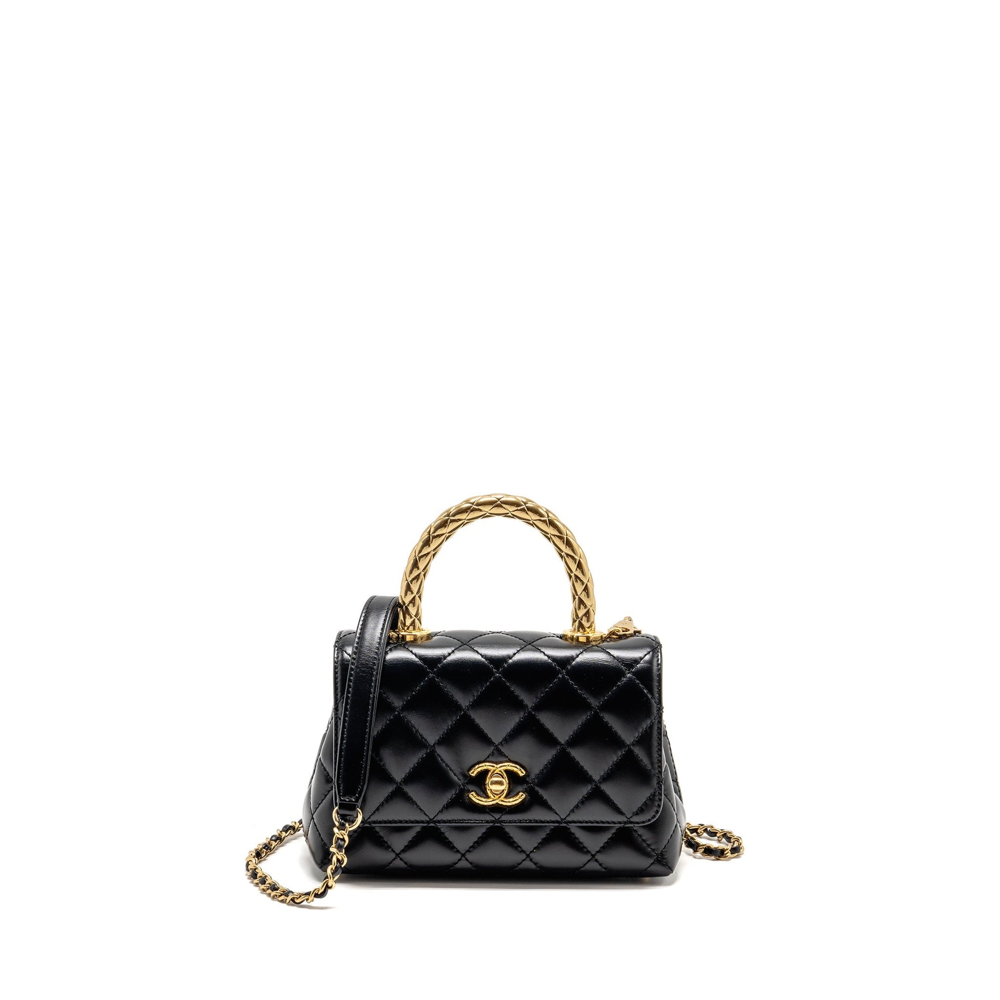 Chanel alfskin GHW Microchip Black Mini Bag