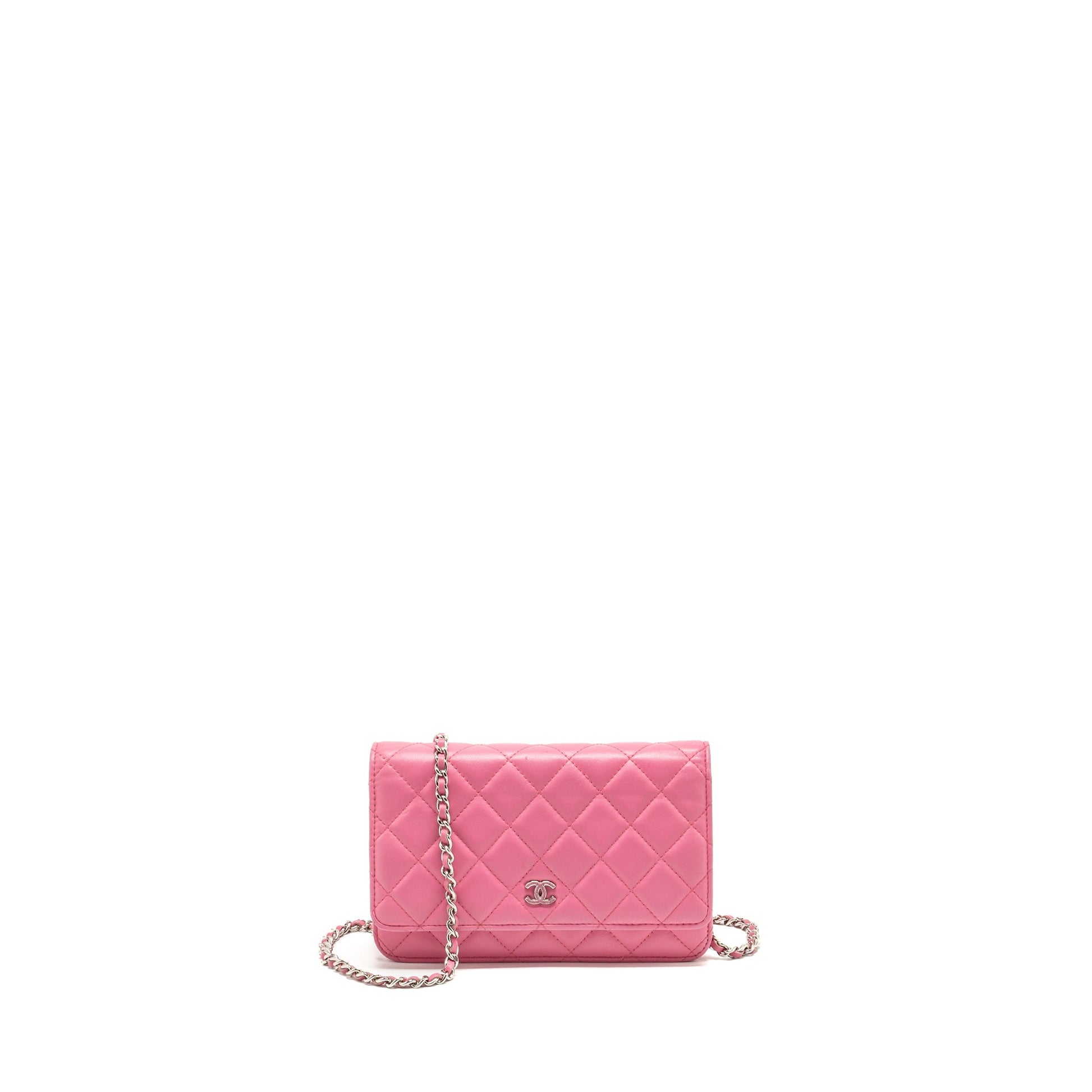 Chanel Classic on Lambskin SHW Pink Wallet Case