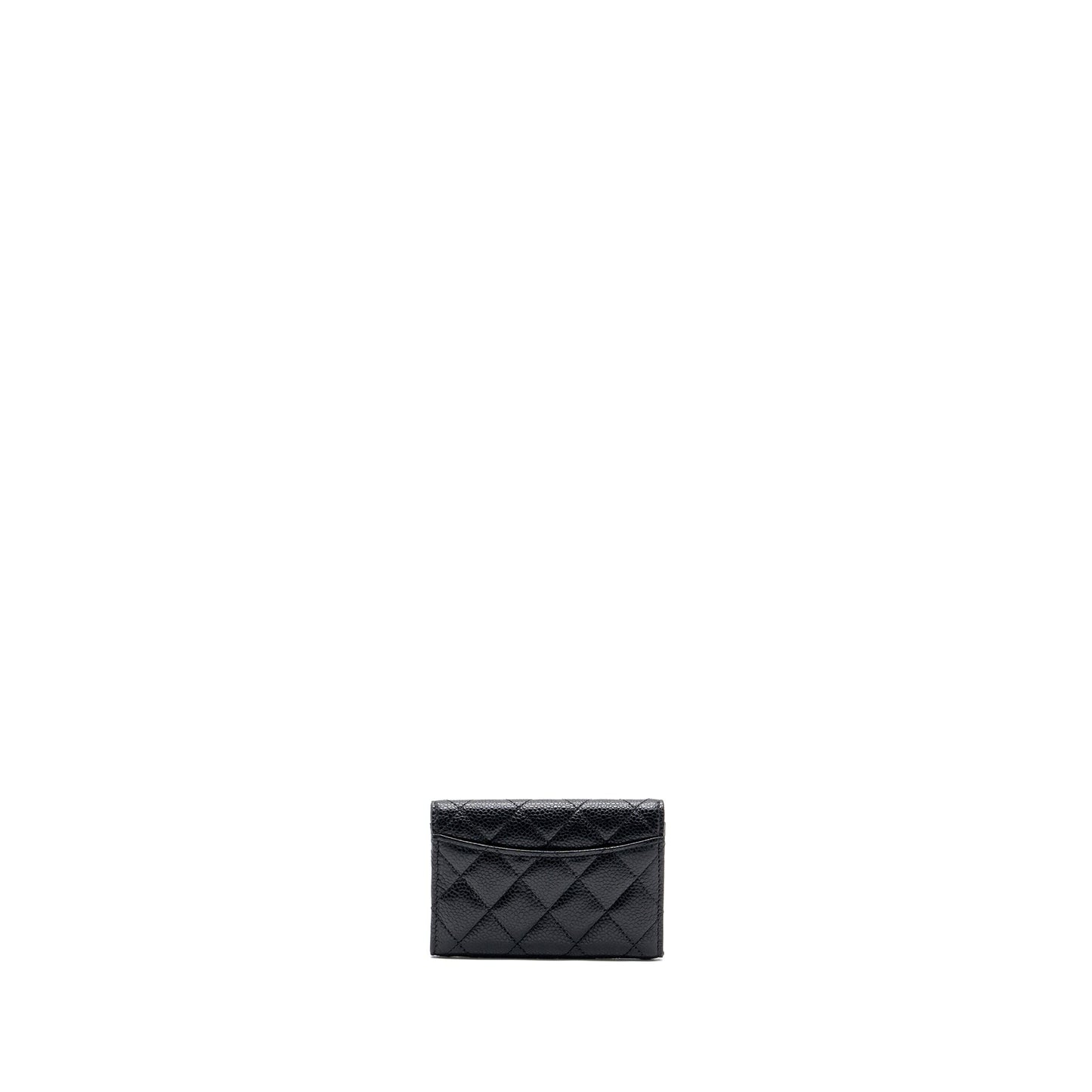 Chanel classic flap card holder caviar SHW Black Wallet Case Shw Microchip