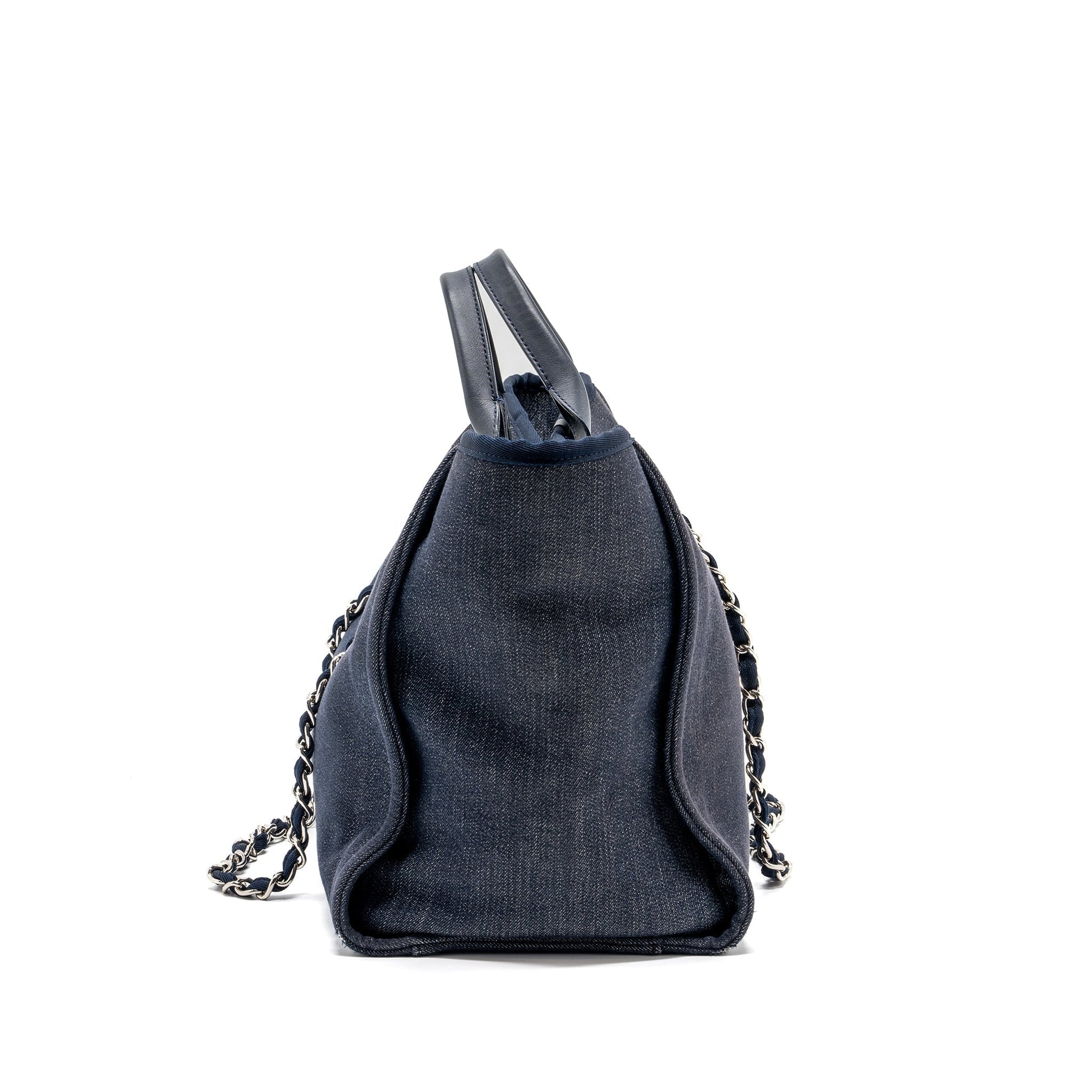 Chanel Deauville Denim SHW Blue Canvas Tote Bag