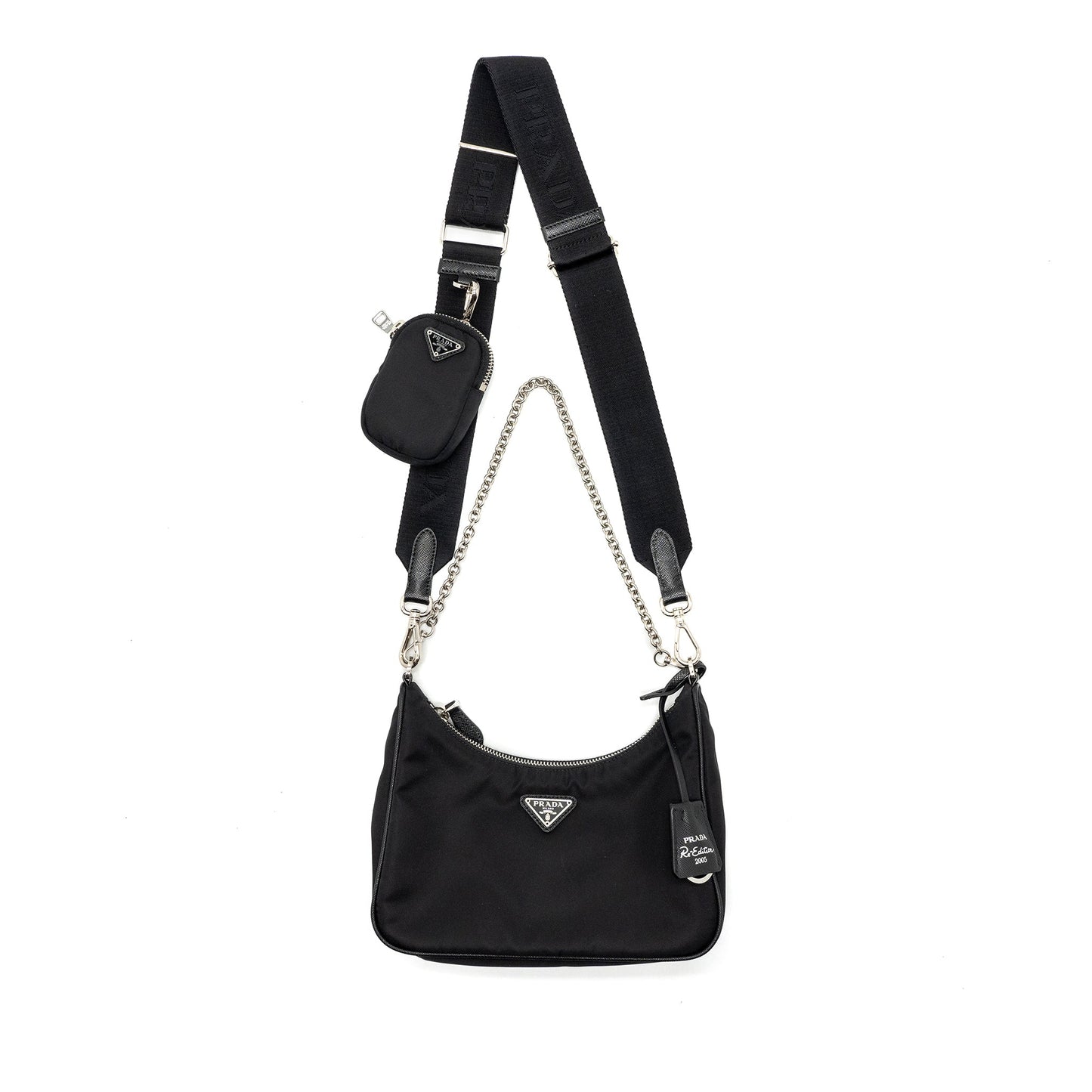 Prada Re Edition Re Purse Handbag Nylon Black Travel Bag Black Handbag